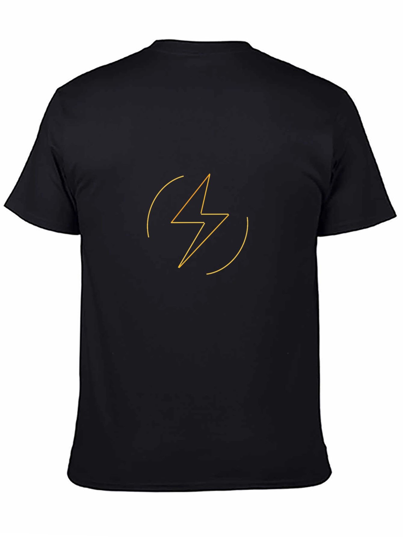 Black T-Shirt with Lightning Bolt Graphic