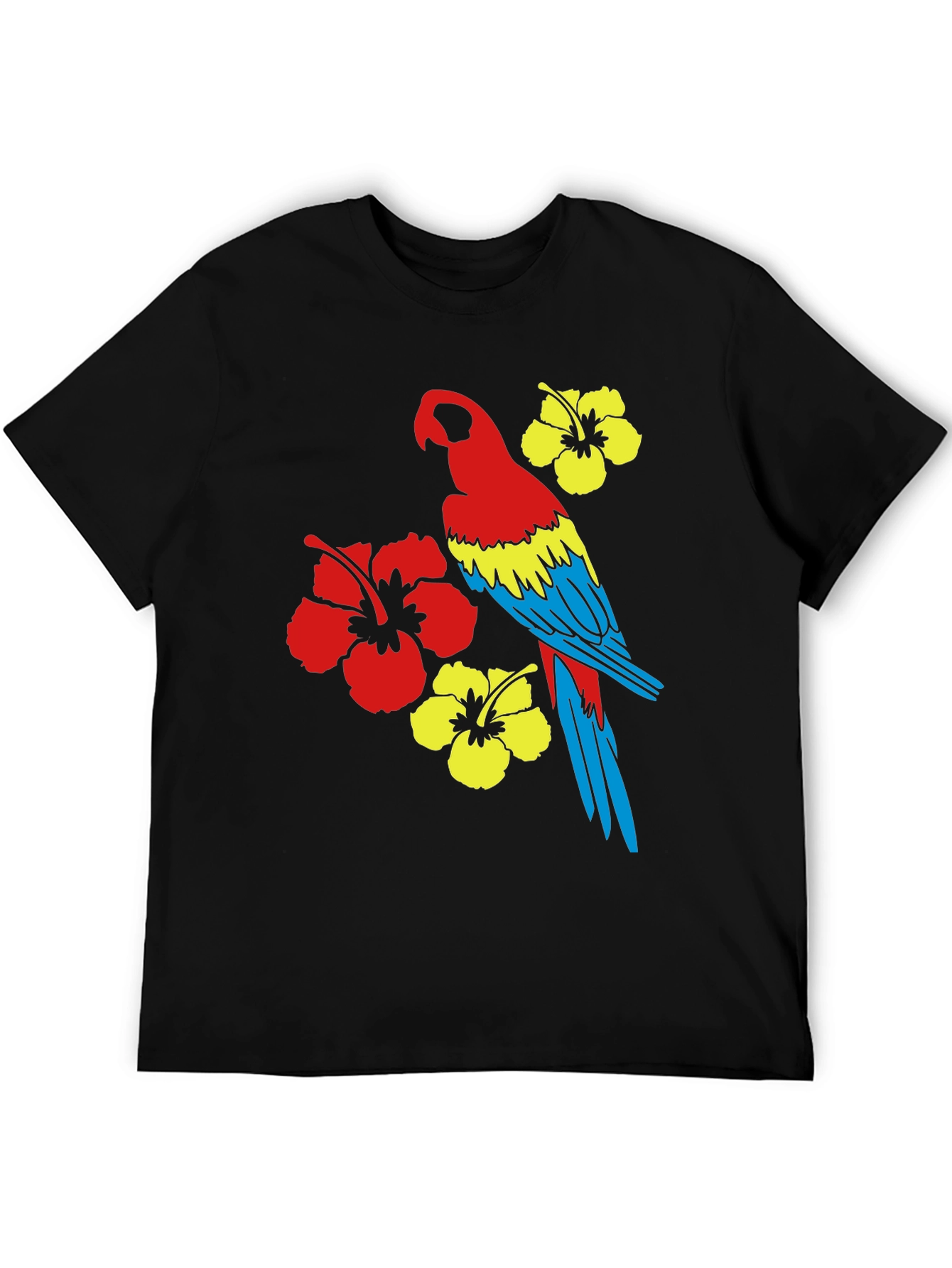 Tropical Parrot Graphic T-Shirt - Island Style Tee