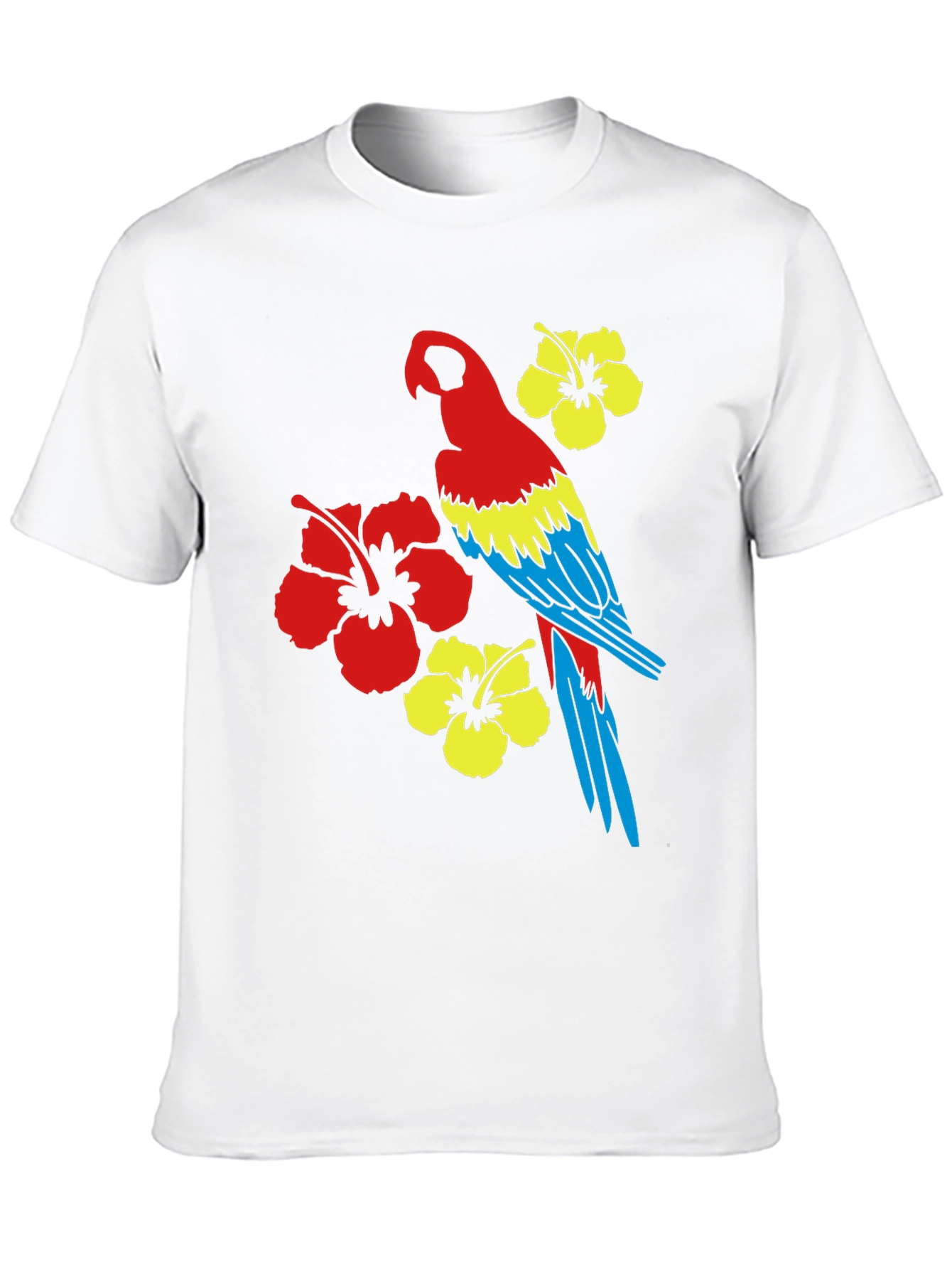 Tropical Parrot Graphic T-Shirt - Island Style Tee