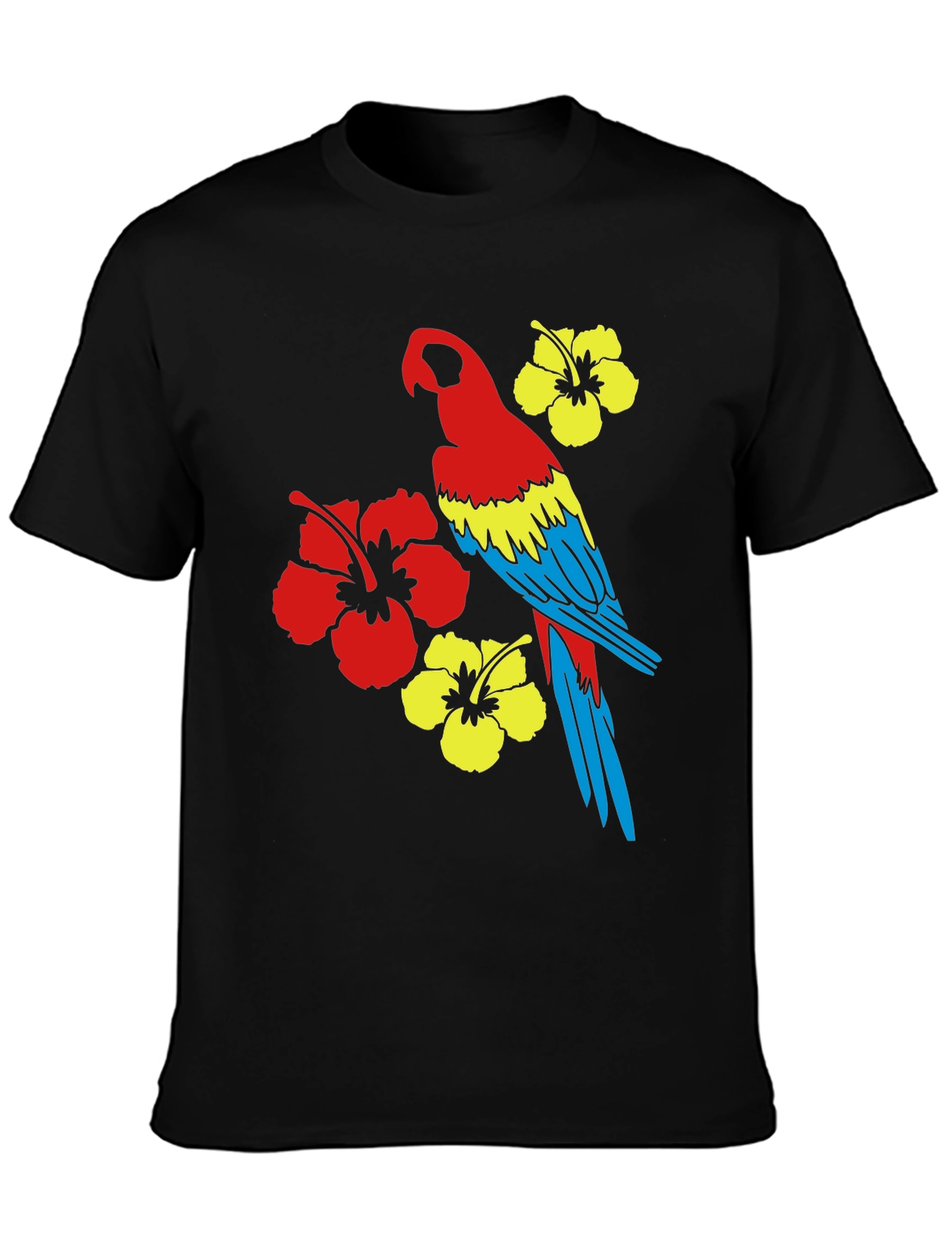 Tropical Parrot Graphic T-Shirt - Island Style Tee
