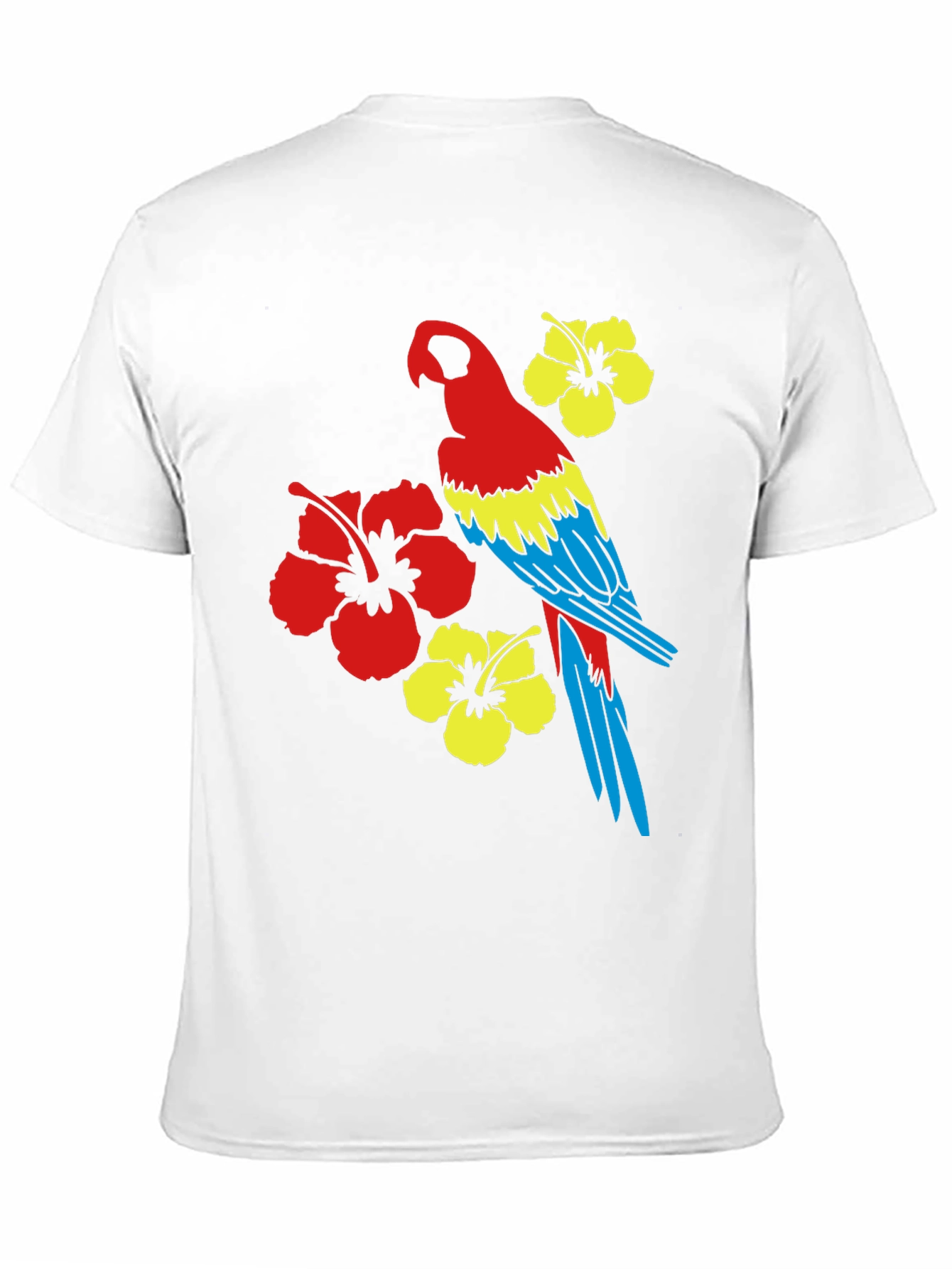 Tropical Parrot Graphic T-Shirt - Island Style Tee