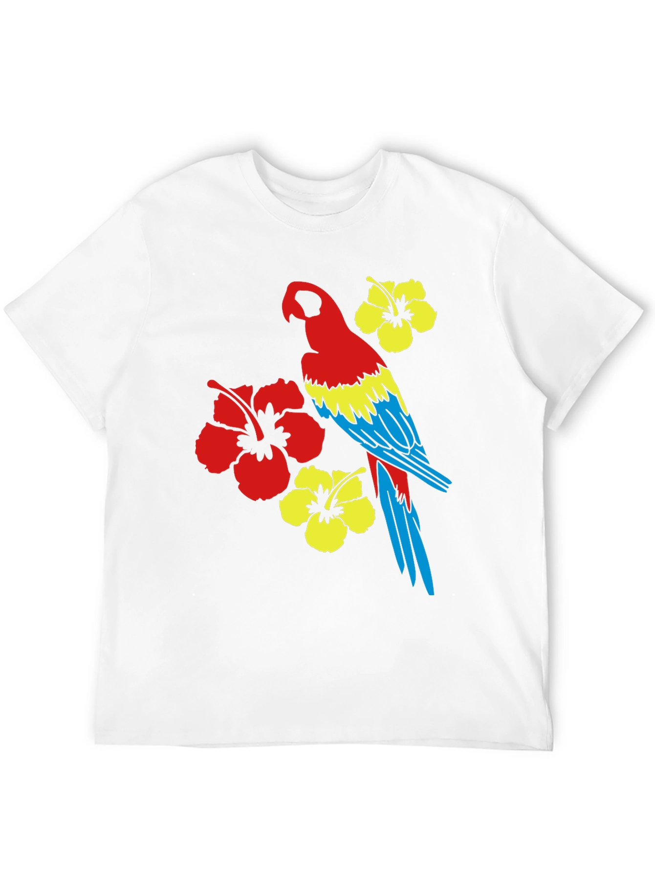 Tropical Parrot Graphic T-Shirt - Island Style Tee