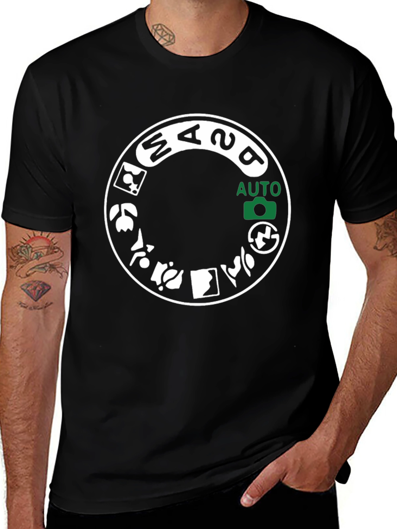 Camera Mode Dial Graphic T-Shirt