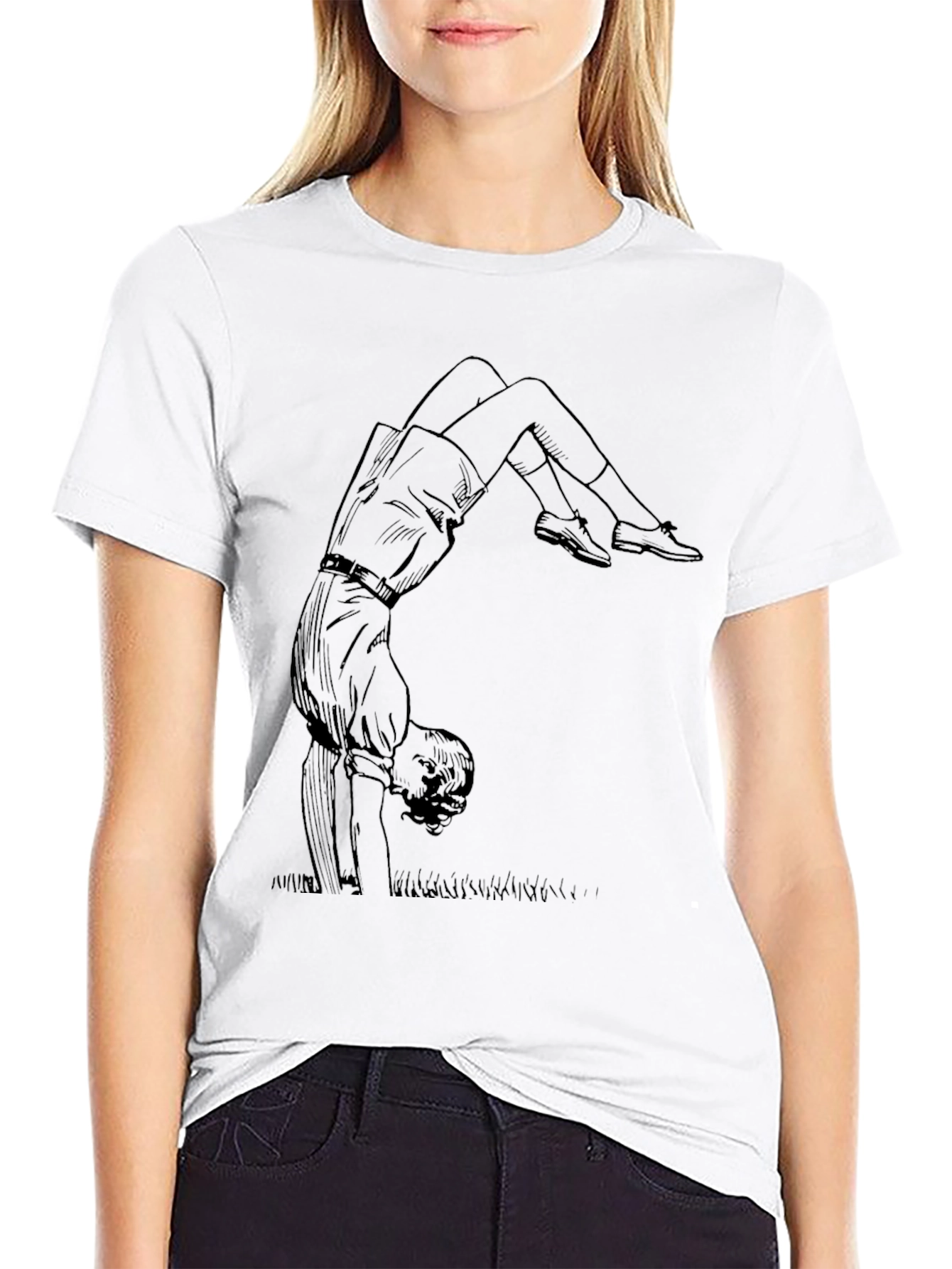 Retro Handstand Graphic T-Shirt