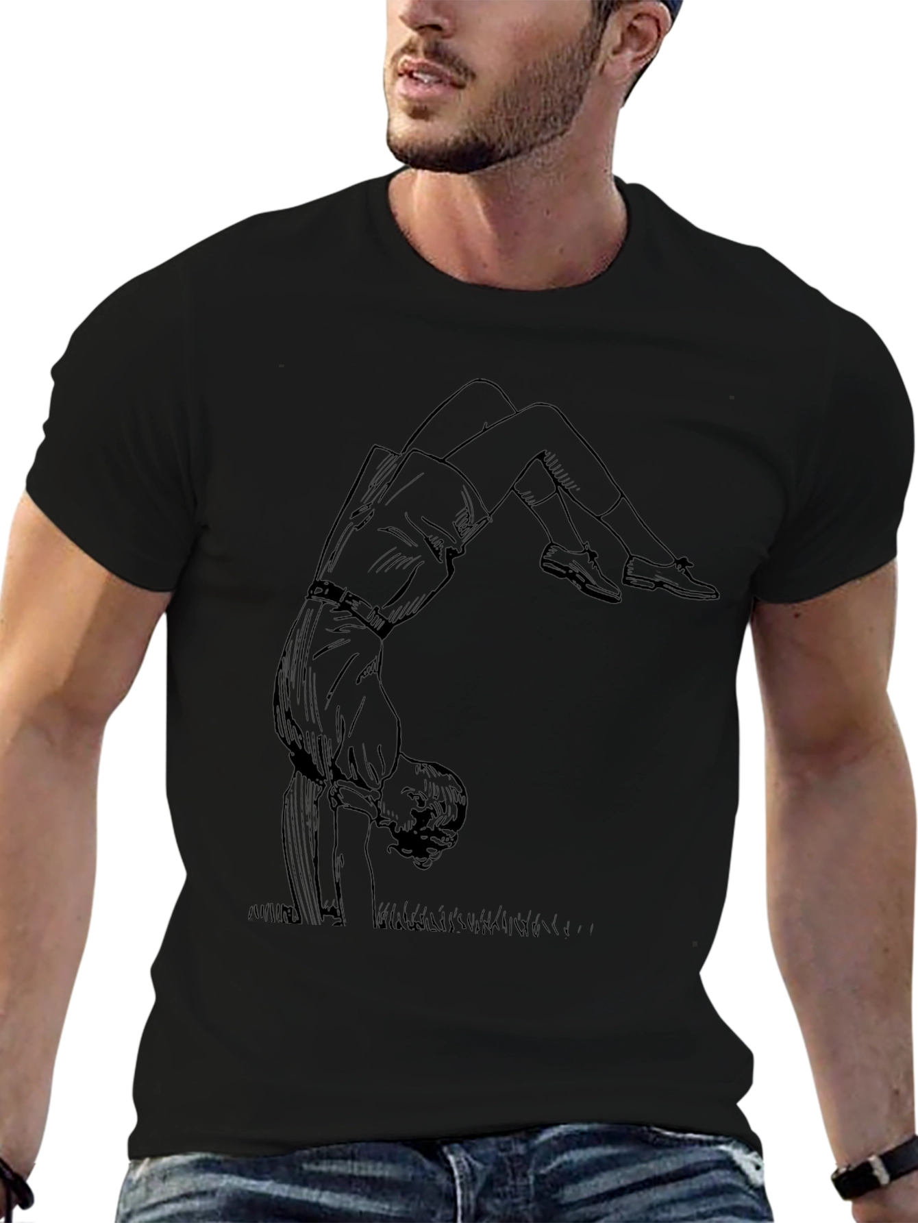 Retro Handstand Graphic T-Shirt