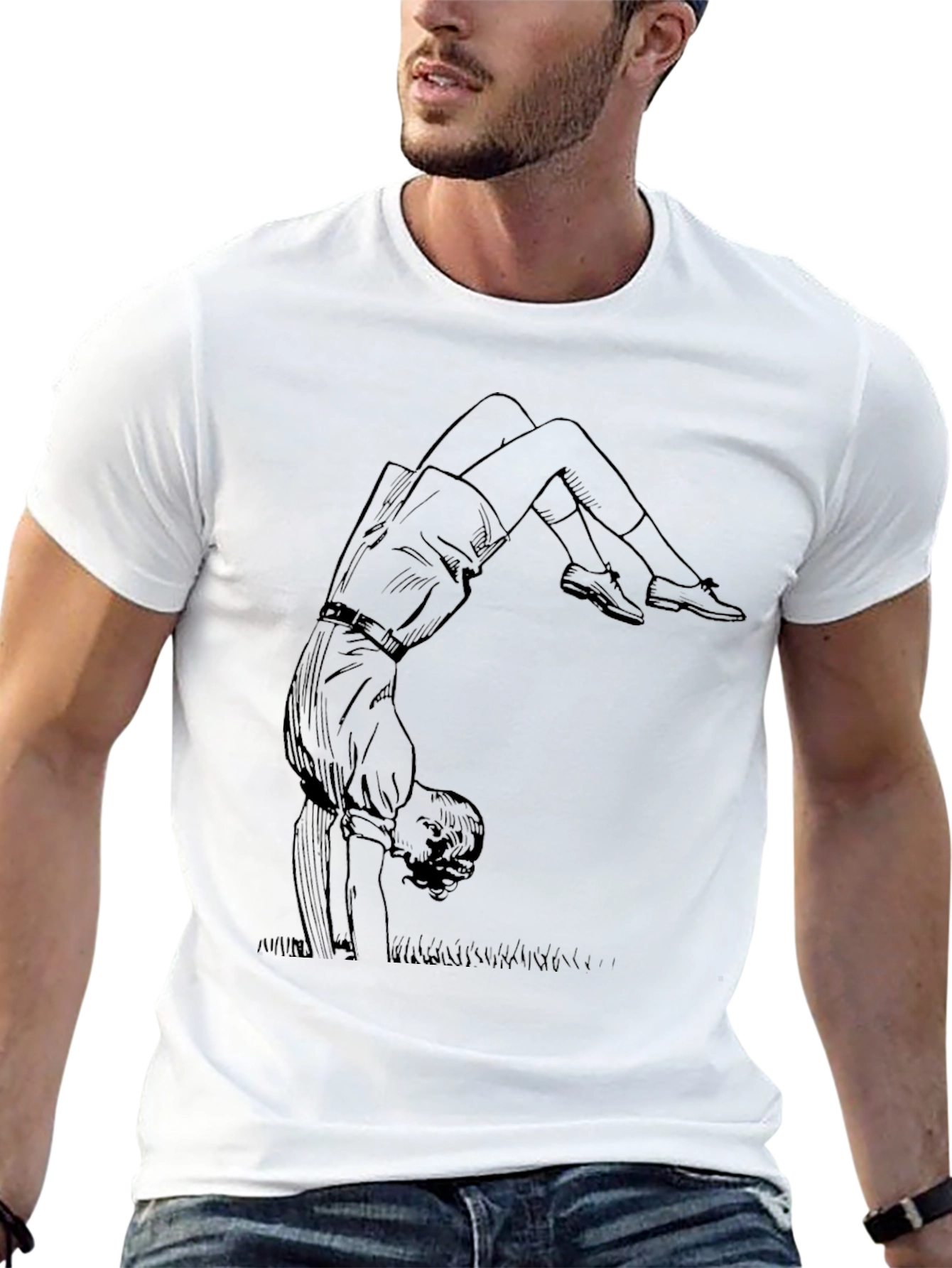 Retro Handstand Graphic T-Shirt