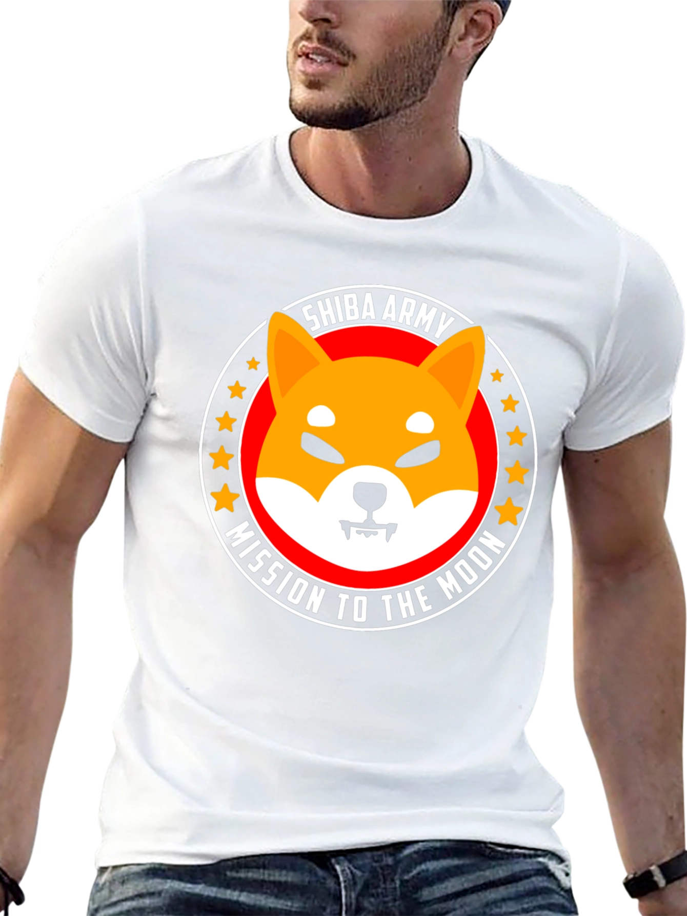 Shiba Army Mission to the Moon Graphic T-Shirt