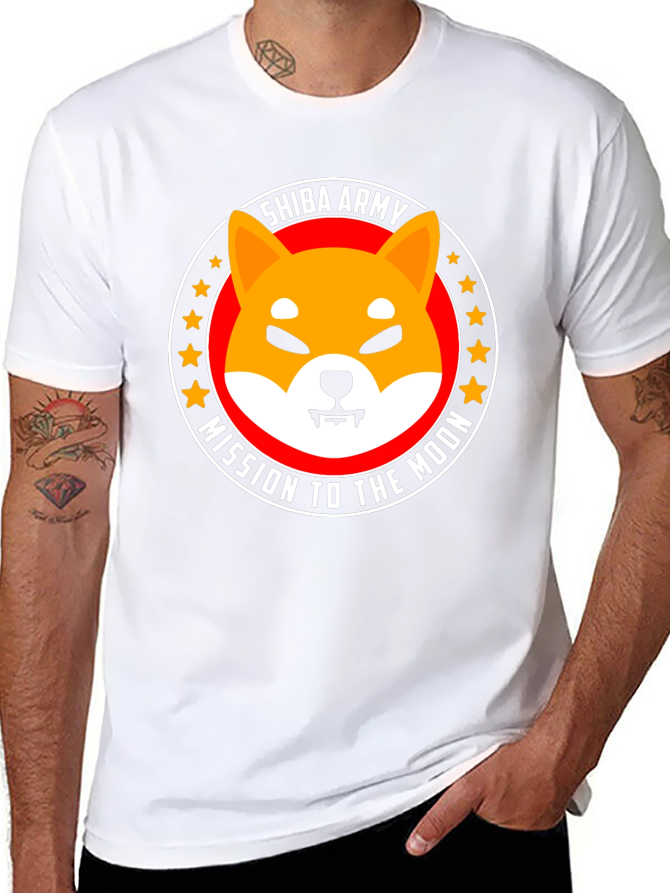 Shiba Army Mission to the Moon Graphic T-Shirt