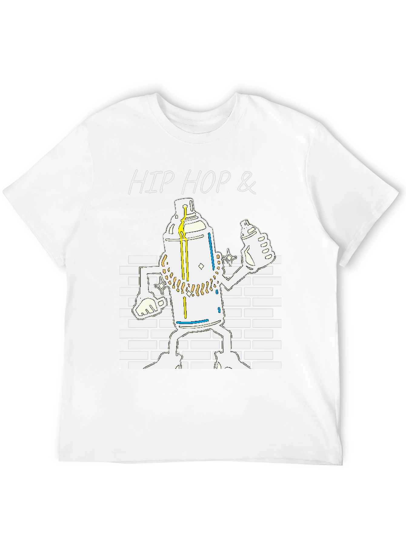 Hip Hop Graffiti Spray Can Graphic T-Shirt