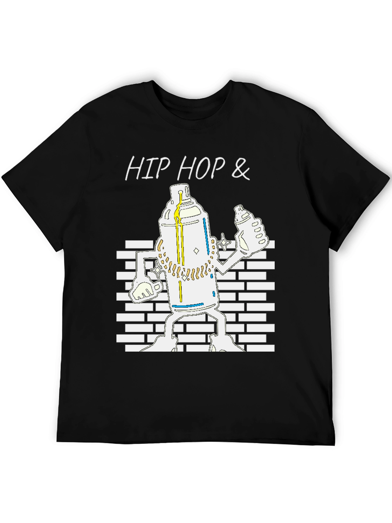 Hip Hop Graffiti Spray Can Graphic T-Shirt