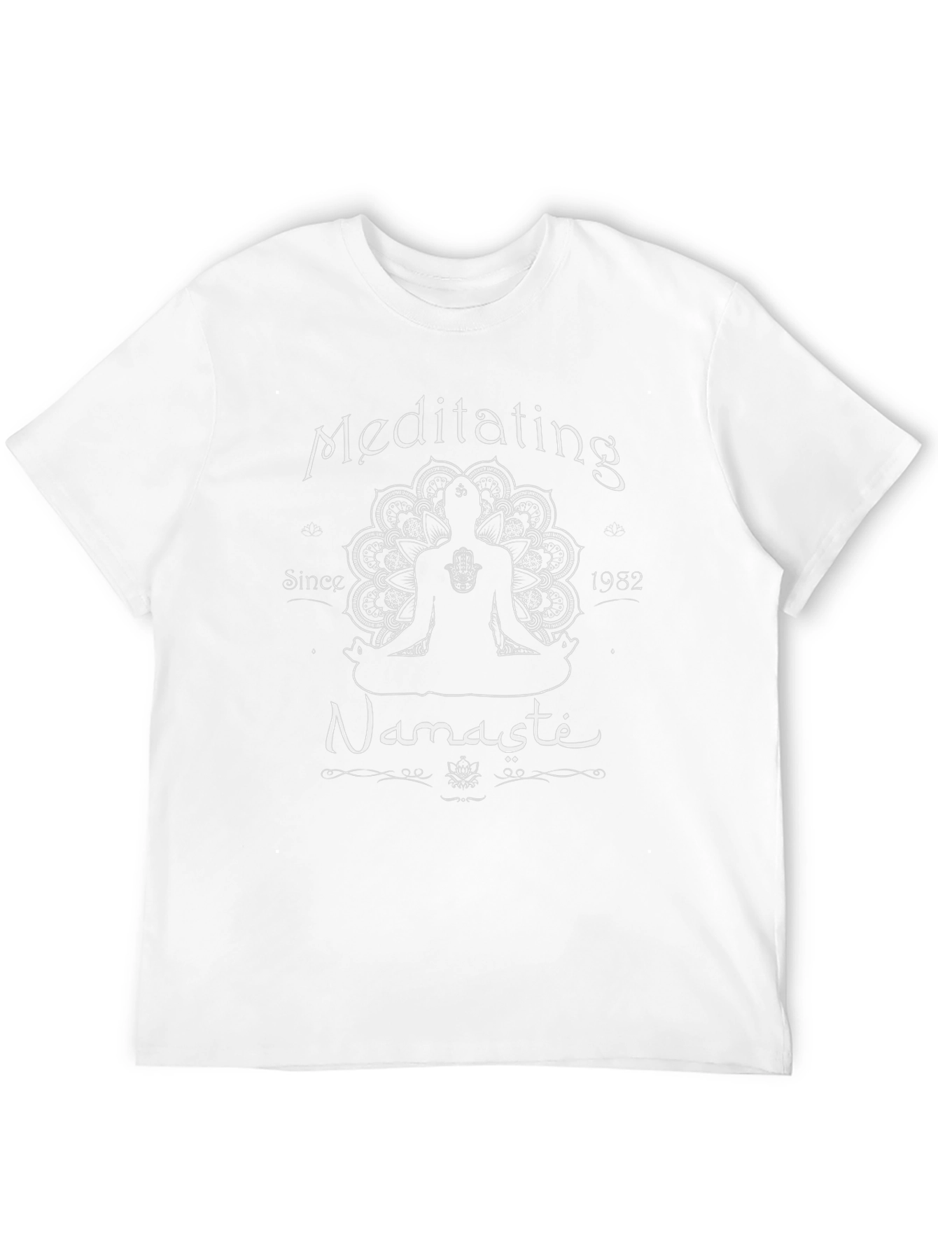 Meditating Namaste Graphic Tee - Black