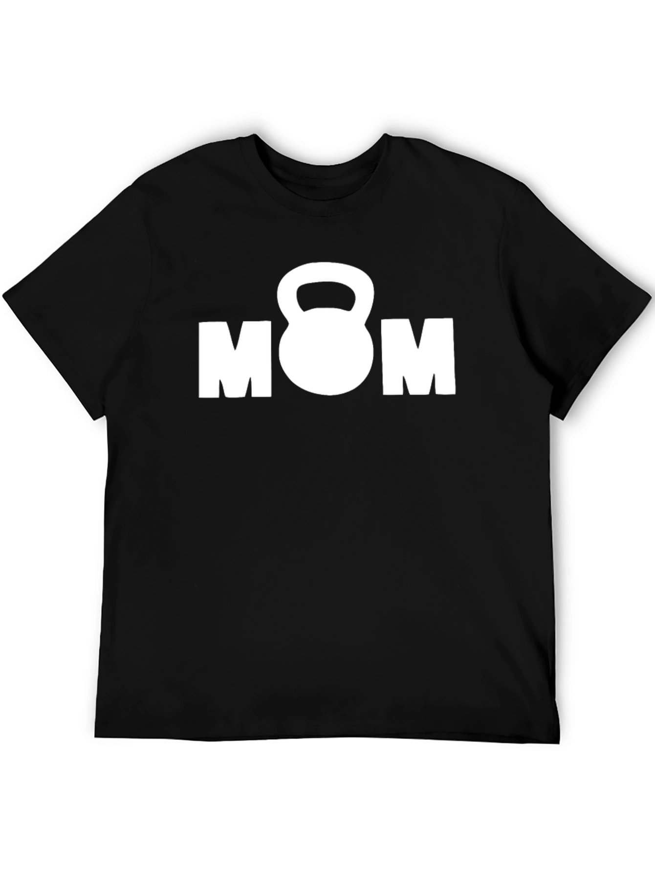 Fitness Mom Black T-Shirt - Kettlebell Graphic
