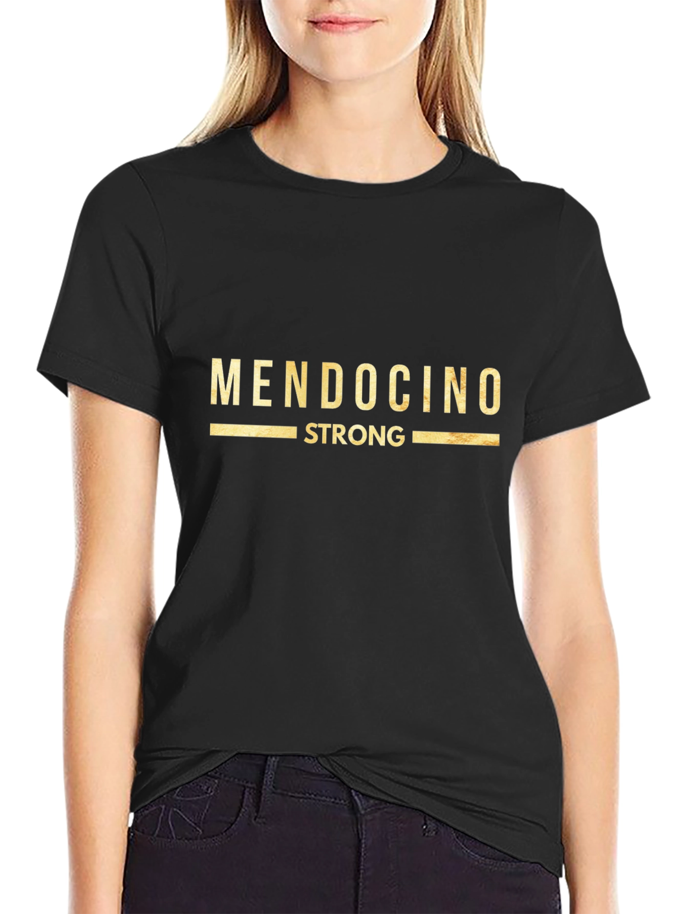 Mendocino Strong Black T-Shirt