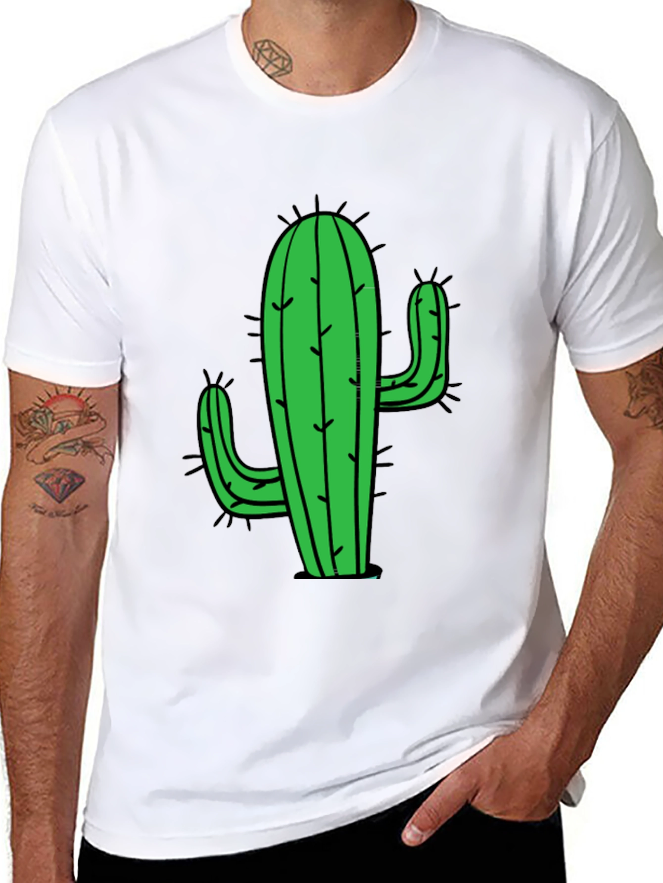 Cactus Graphic Tee - Stylish Desert Plant Shirt