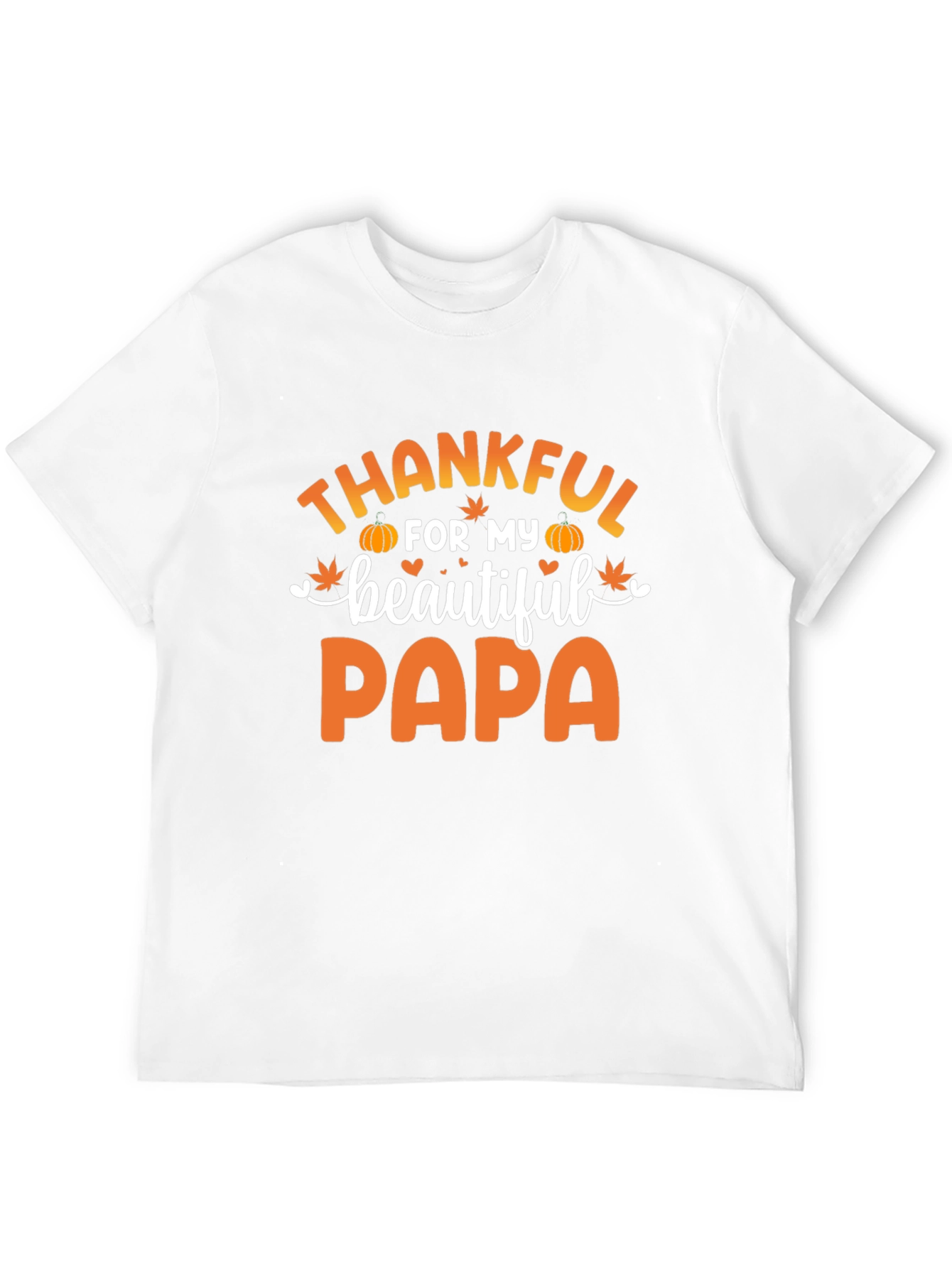 Thankful Papa T-Shirt - Autumn Harvest Design