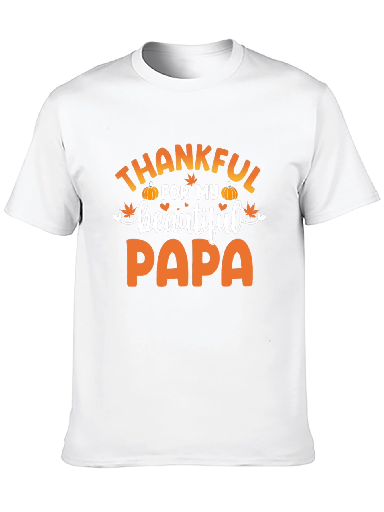 Thankful Papa T-Shirt - Autumn Harvest Design