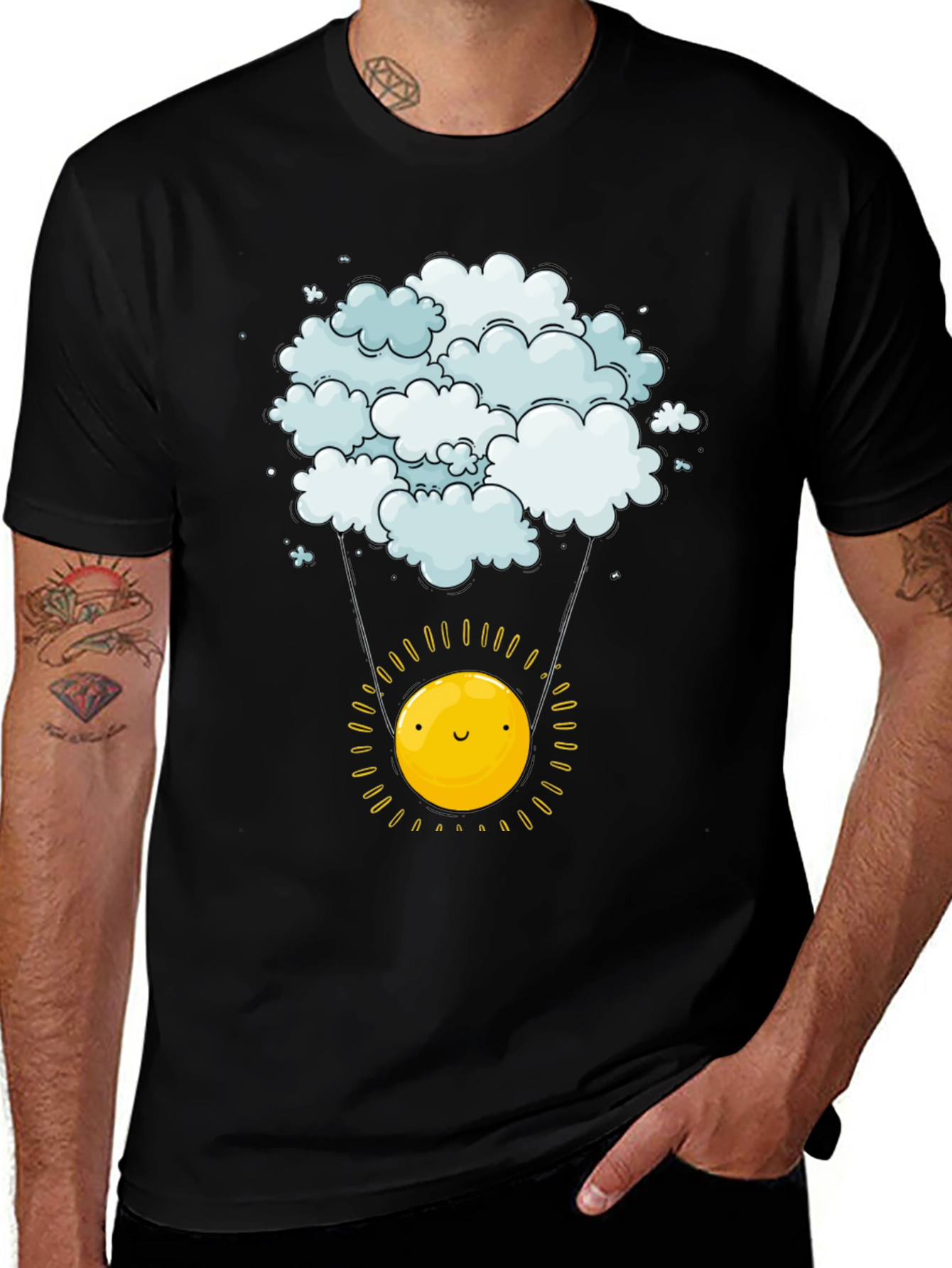 Cloud & Sun Graphic Tee - Happy Weather Shirt