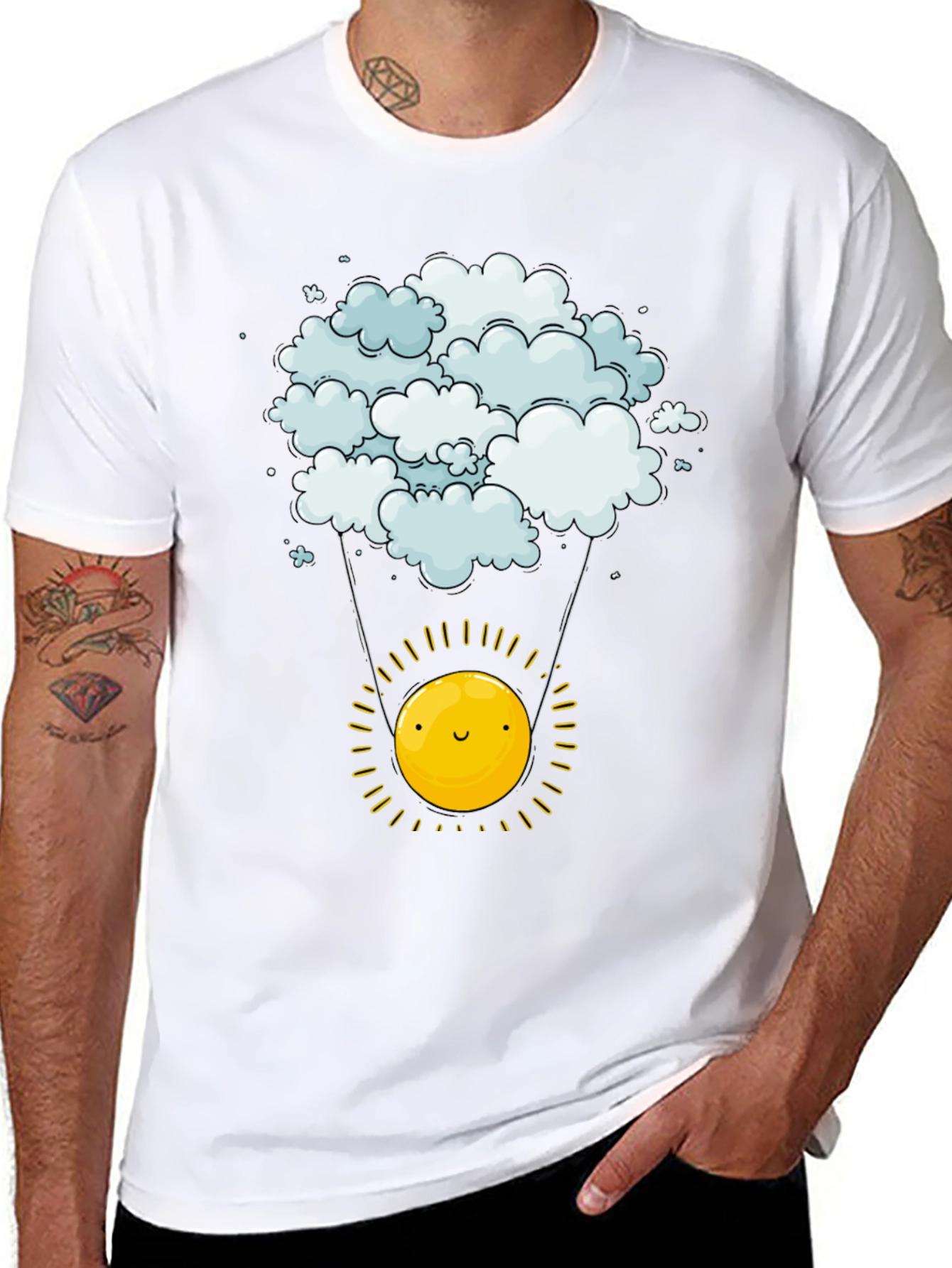 Cloud & Sun Graphic Tee - Happy Weather Shirt