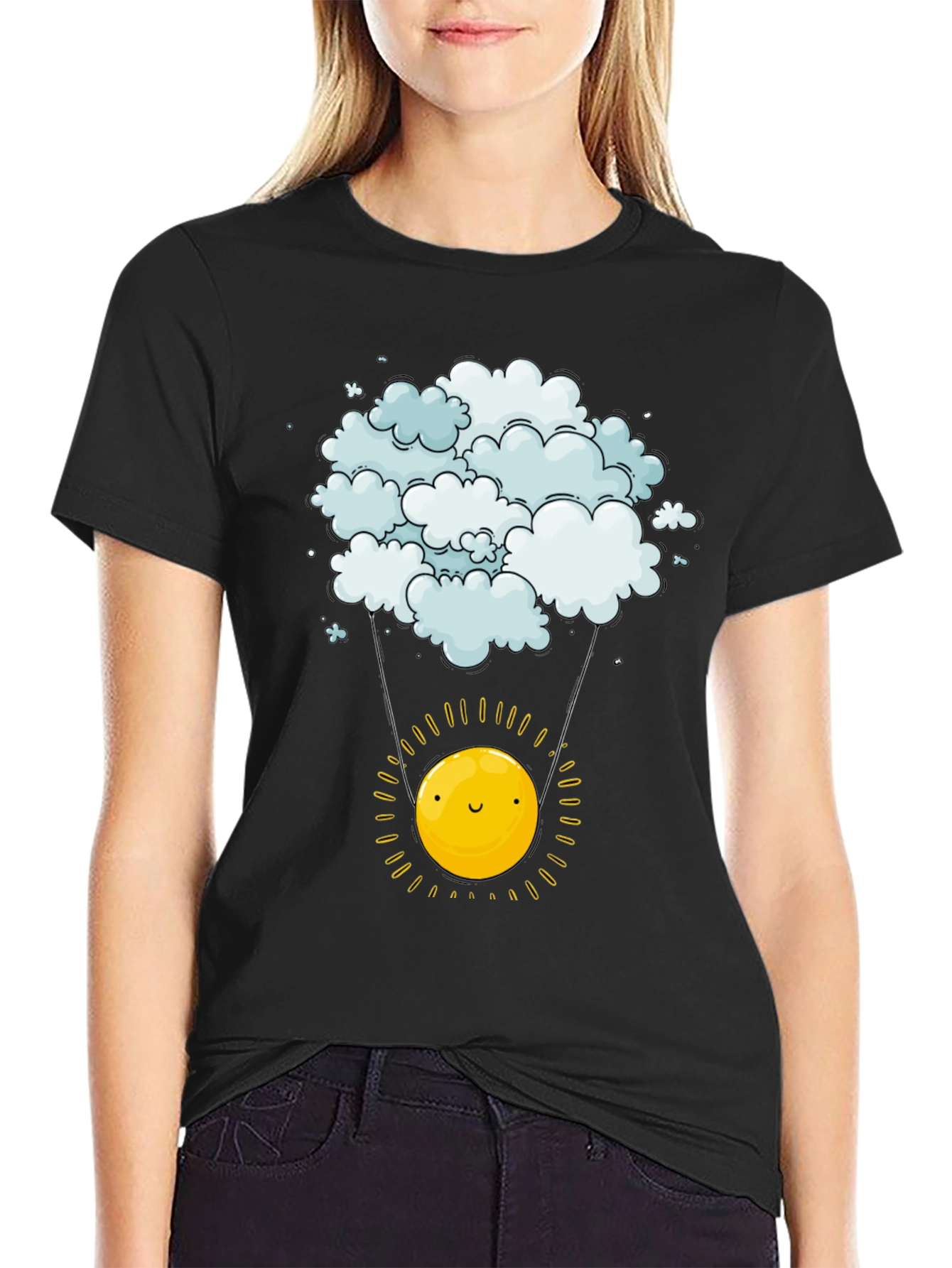 Cloud & Sun Graphic Tee - Happy Weather Shirt