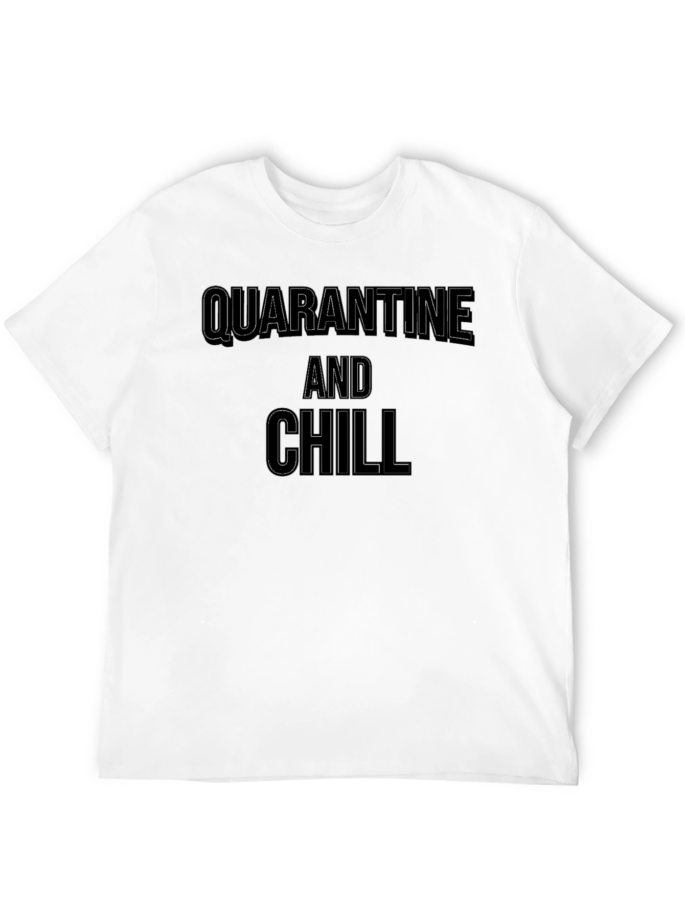 Quarantine and Chill Black Graphic Tee