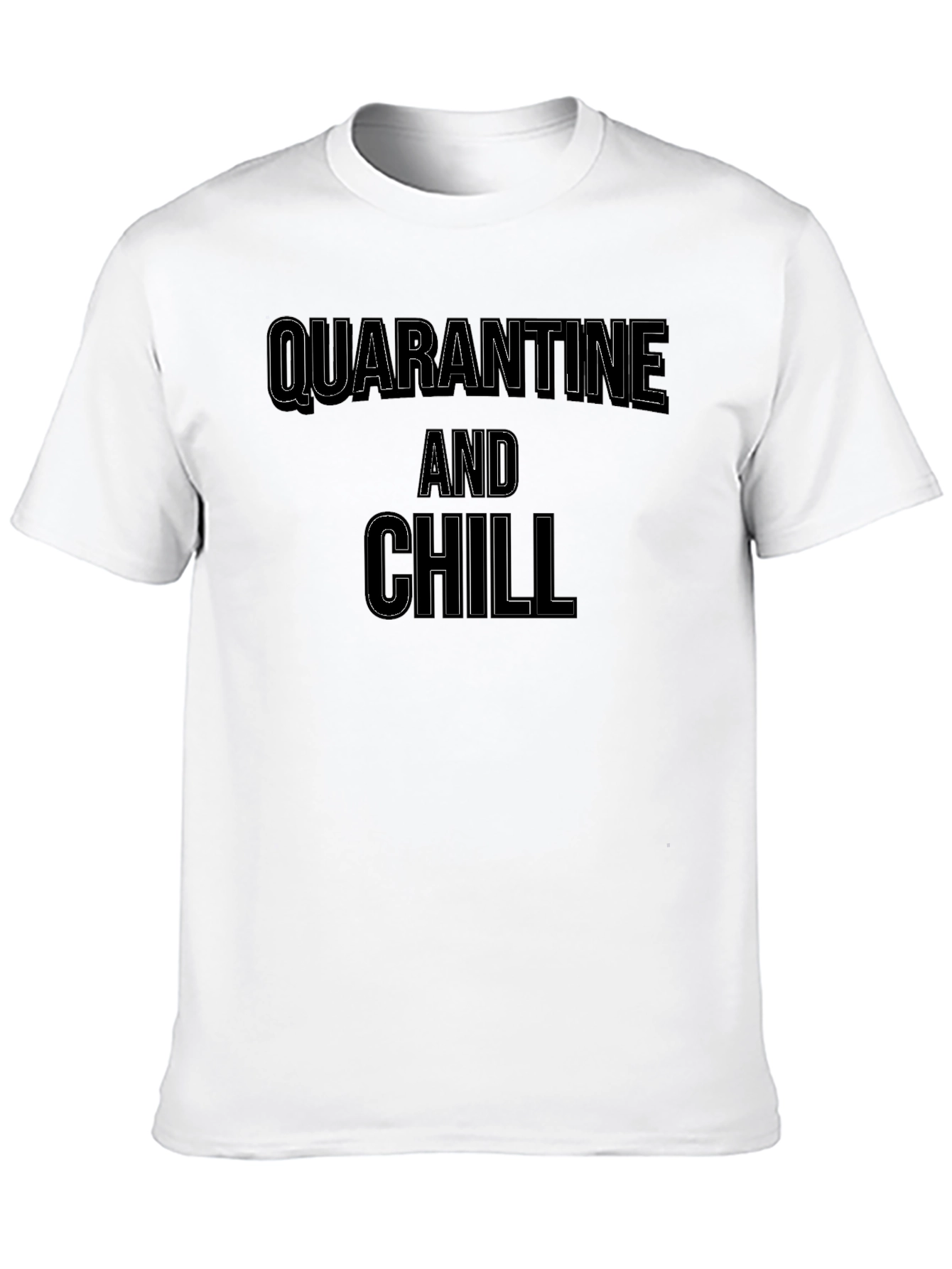 Quarantine and Chill Black Graphic Tee