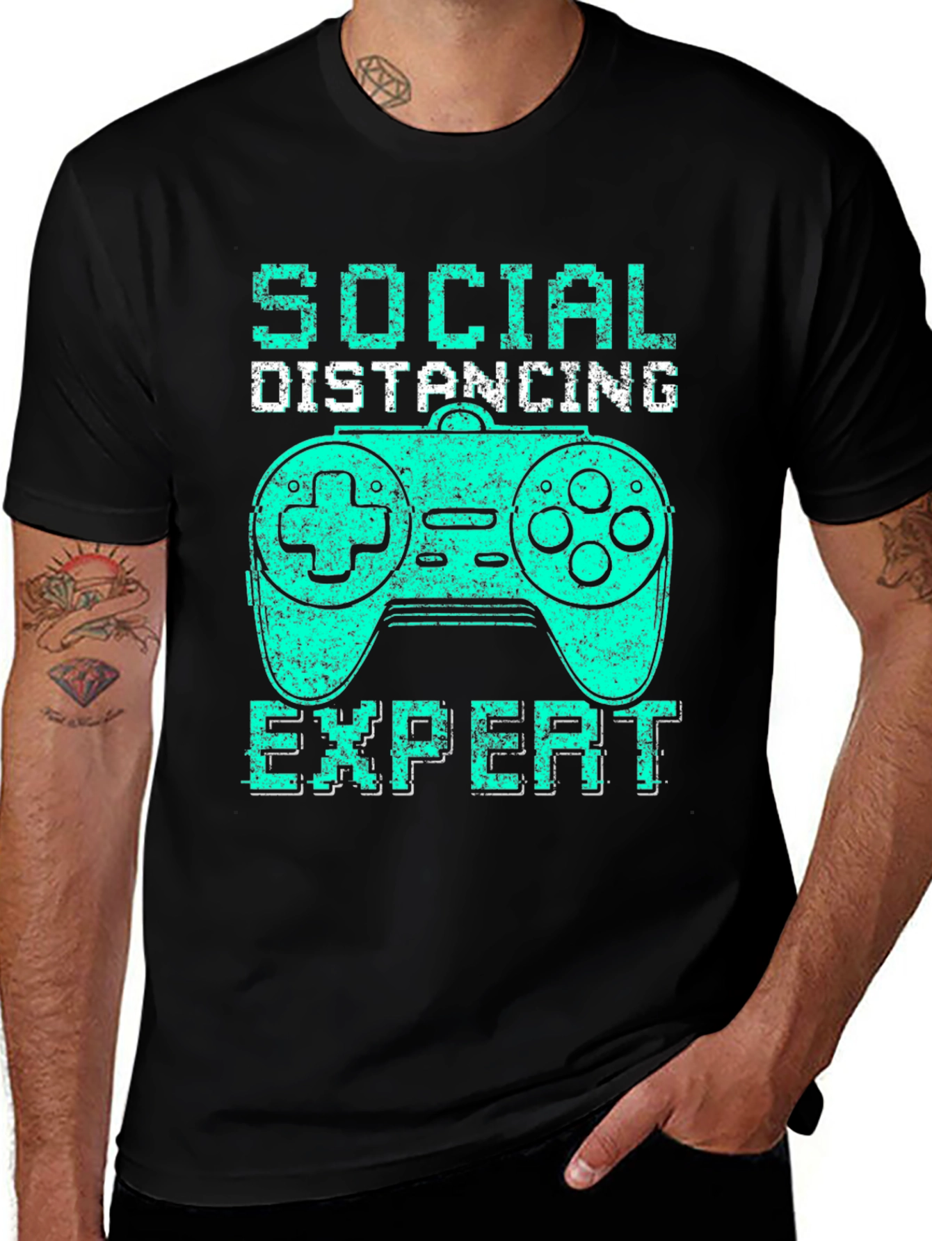 Social Distancing Expert Gamer T-Shirt