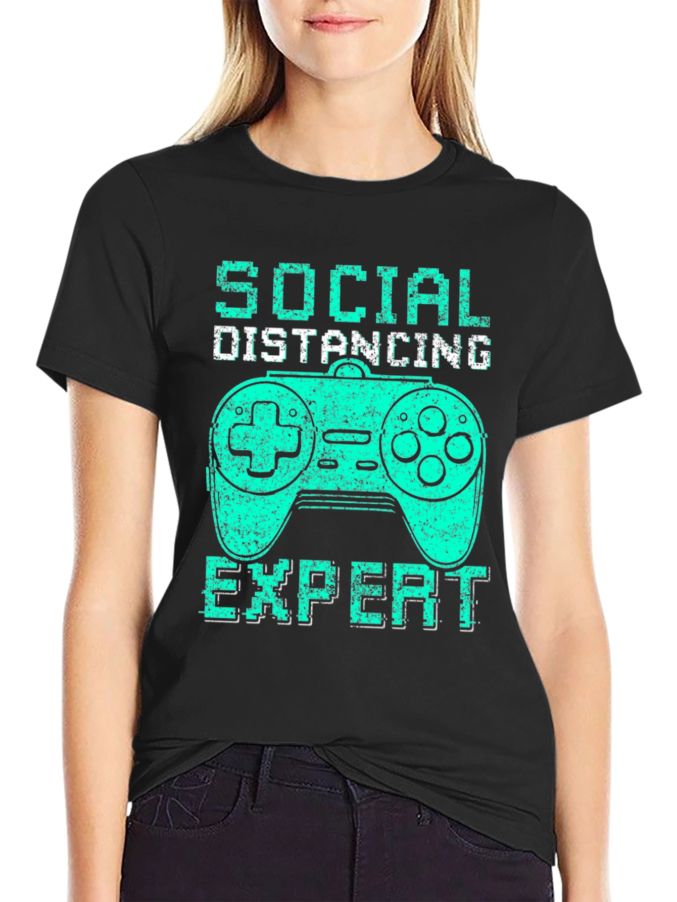 Social Distancing Expert Gamer T-Shirt