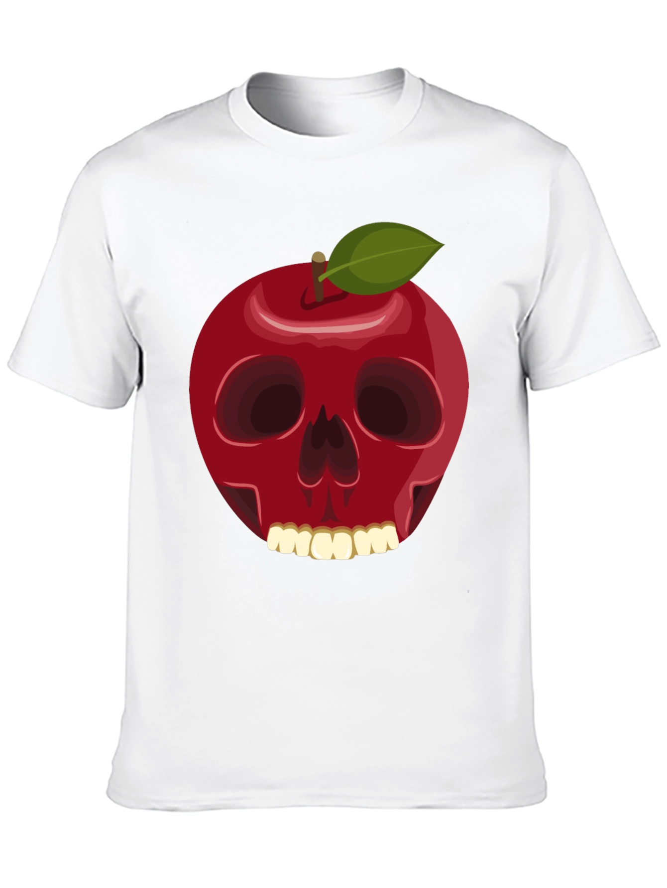 Apple Skull Graphic T-Shirt - Dark Humor Tee