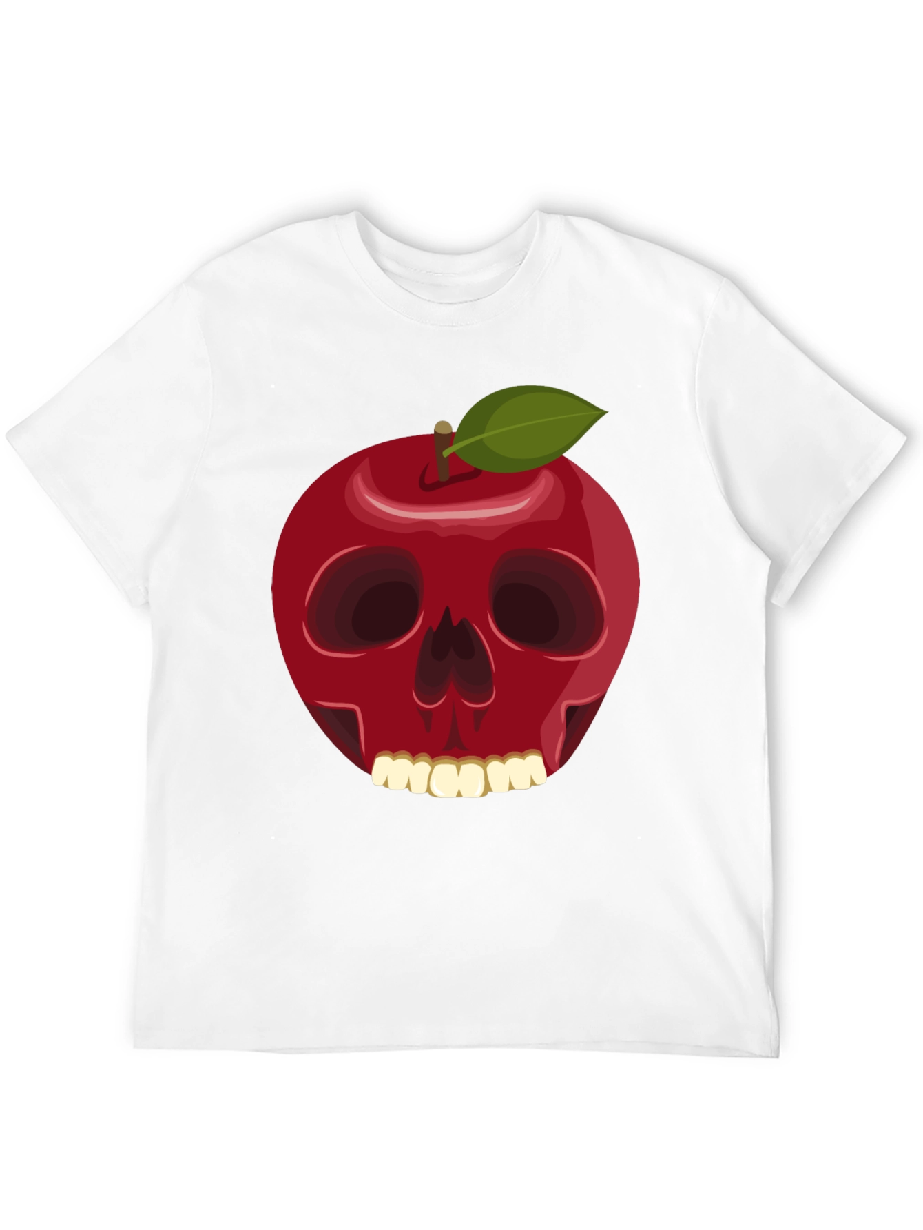 Apple Skull Graphic T-Shirt - Dark Humor Tee