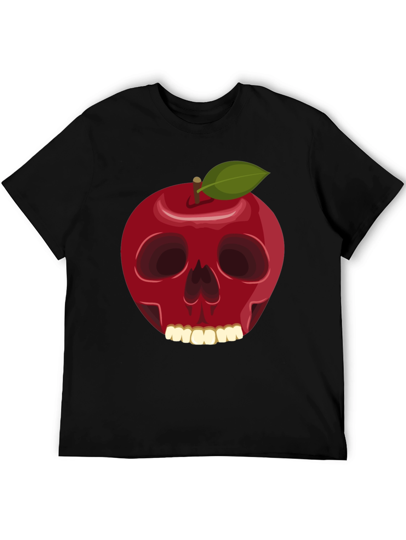 Apple Skull Graphic T-Shirt - Dark Humor Tee