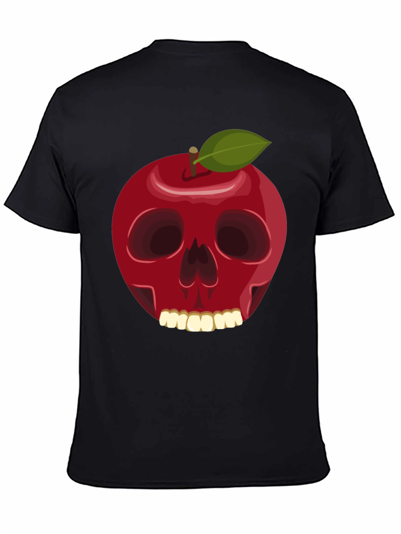 Apple Skull Graphic T-Shirt - Dark Humor Tee