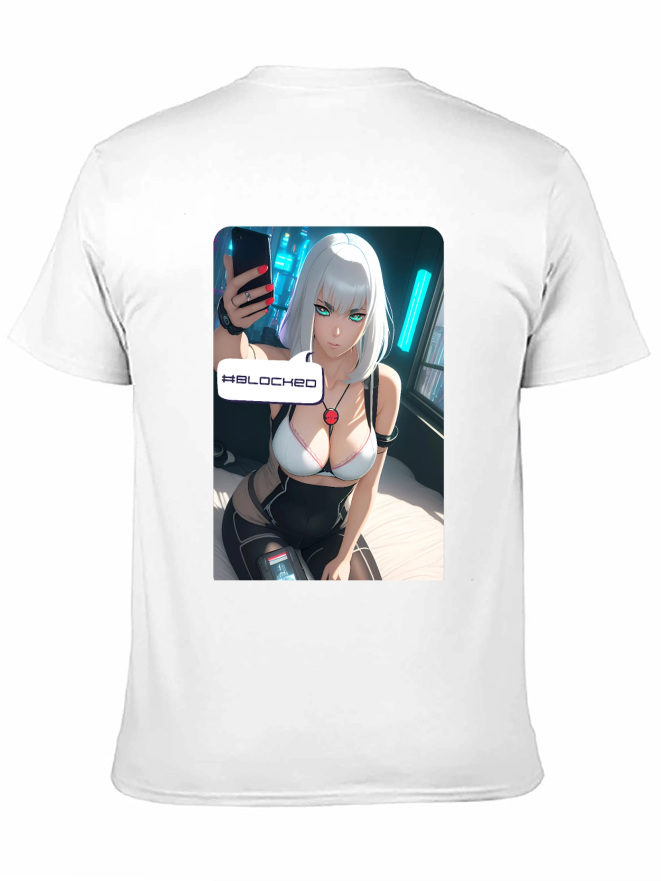 Anime-Inspired Black Graphic Tee