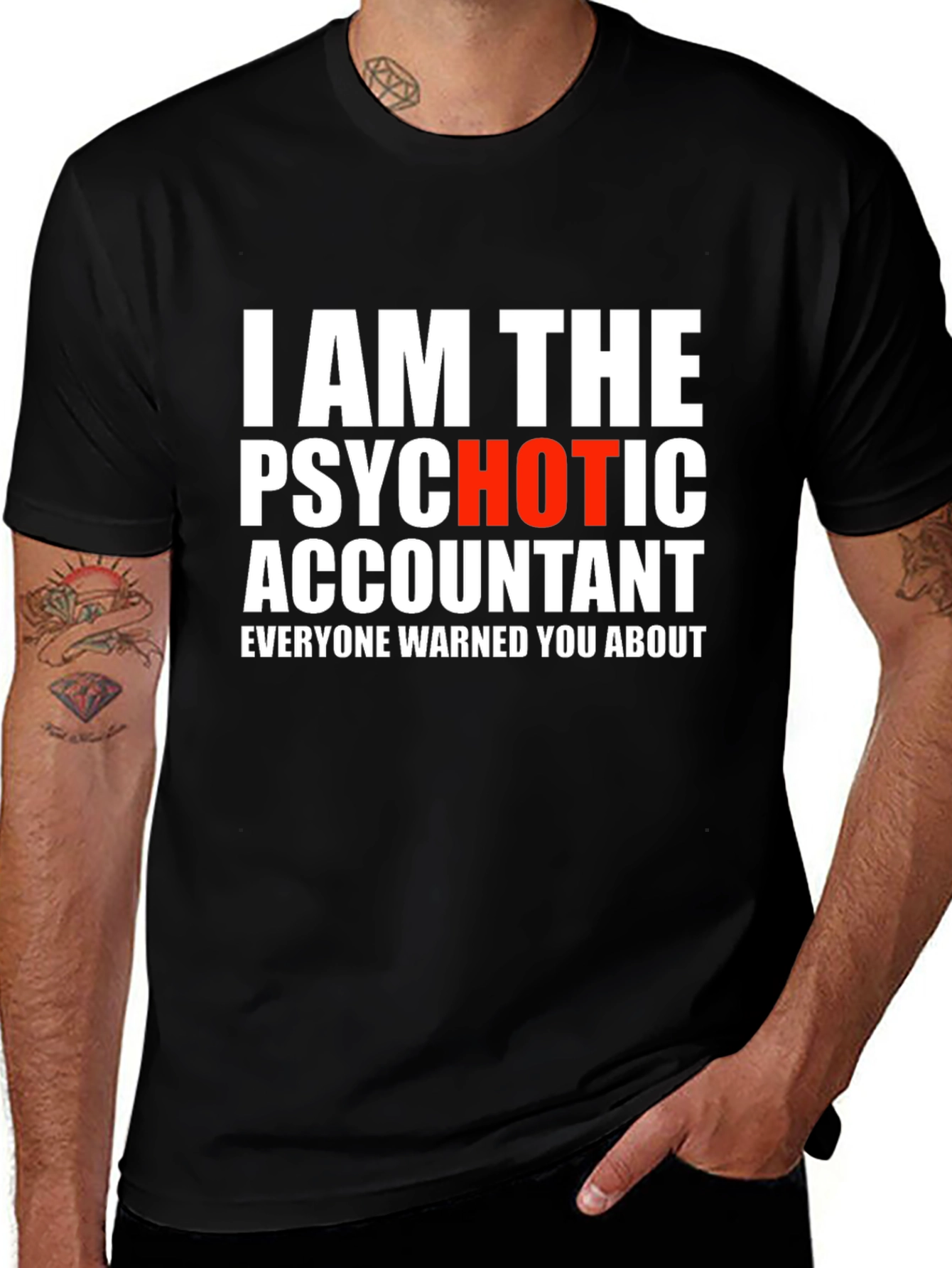 Psychotic Accountant Graphic Tee - Novelty Humor T-Shirt