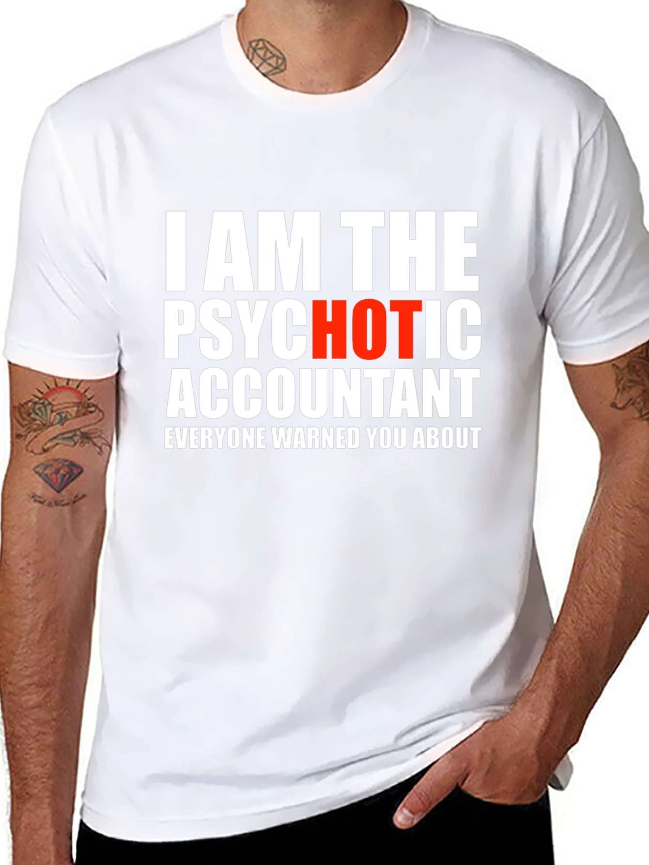 Psychotic Accountant Graphic Tee - Novelty Humor T-Shirt