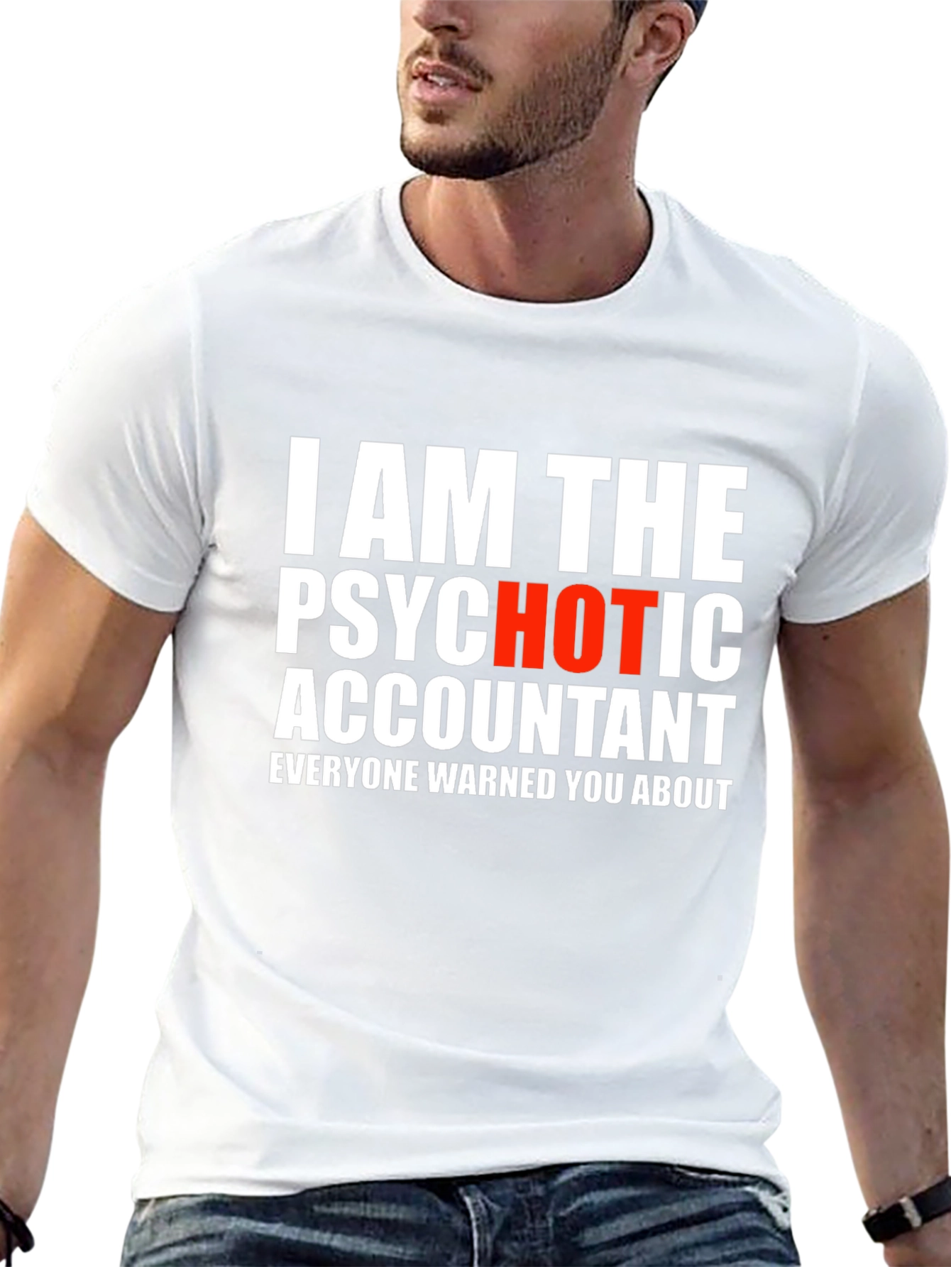 Psychotic Accountant Graphic Tee - Novelty Humor T-Shirt