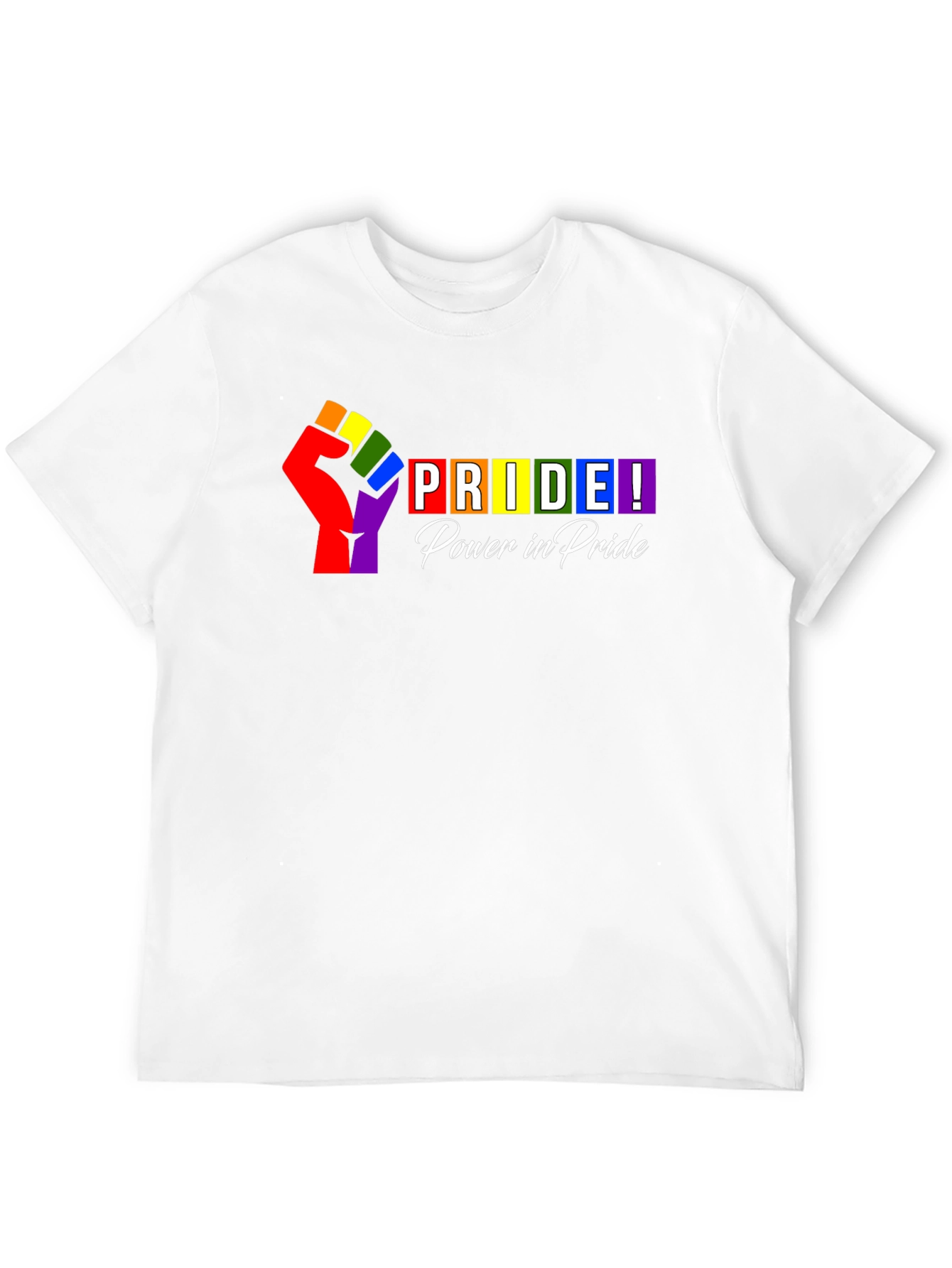 Pride Power T-Shirt - Rainbow Fist