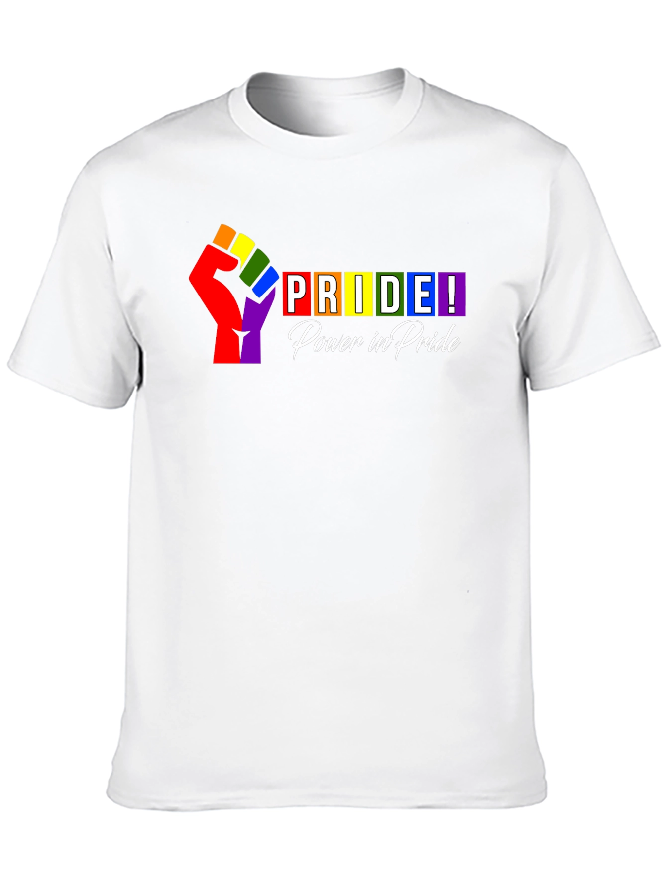 Pride Power T-Shirt - Rainbow Fist