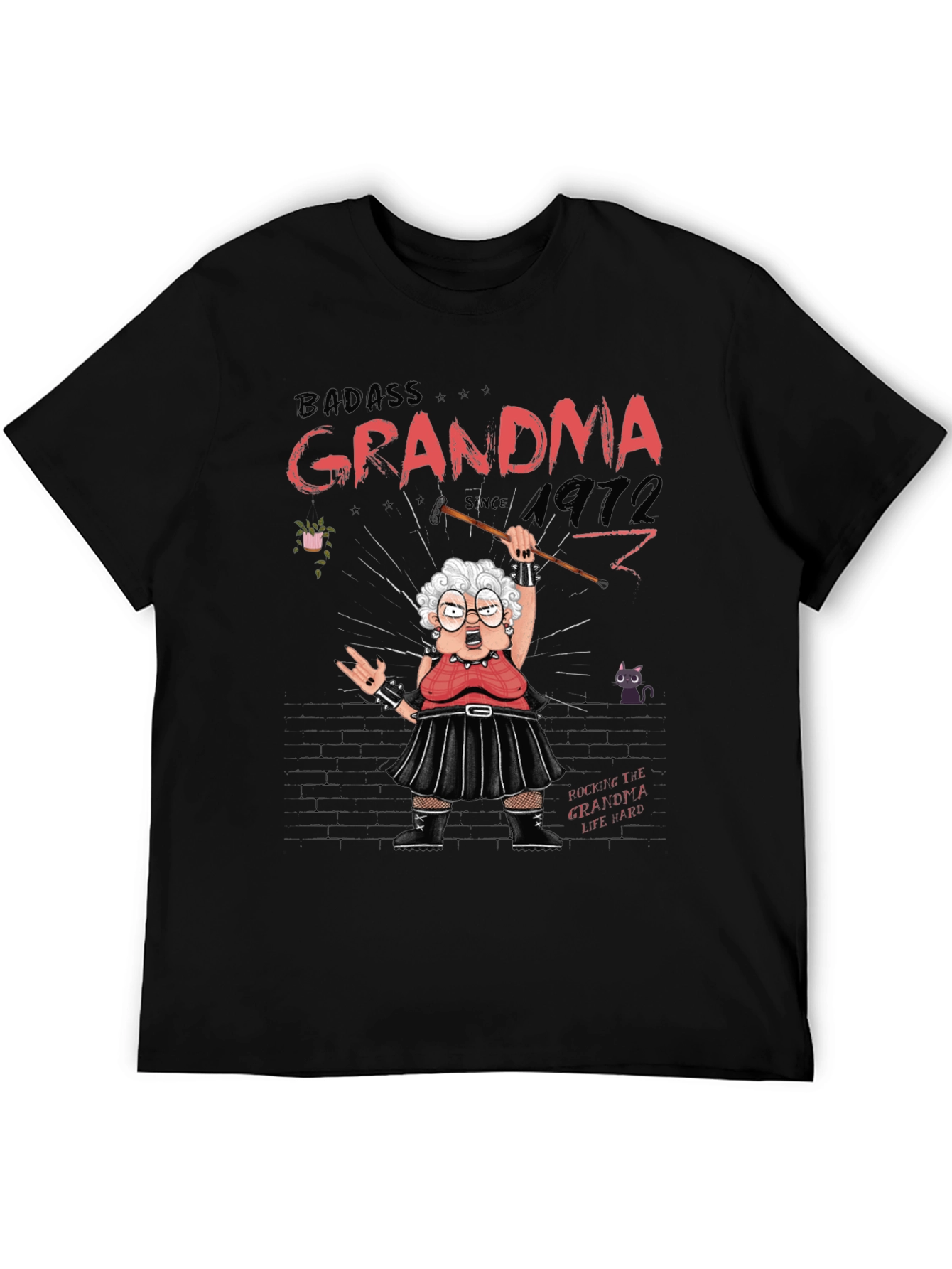 Badass Grandma Since 1972 Graphic T-Shirt