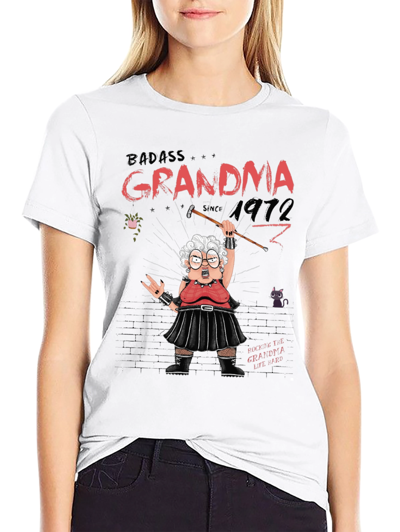 Badass Grandma Since 1972 Graphic T-Shirt