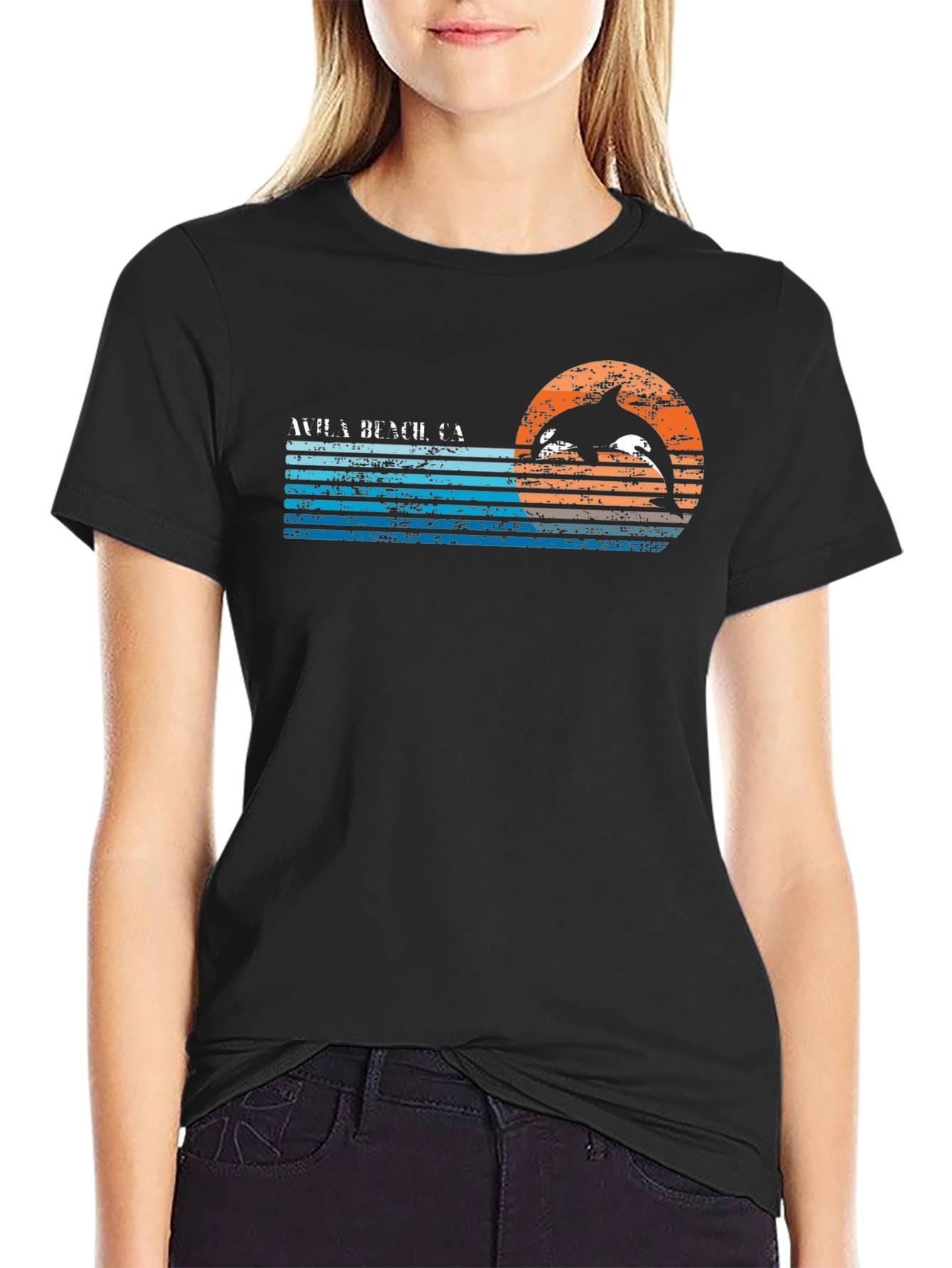 Waiā Beach CA Orca Sunset Tee