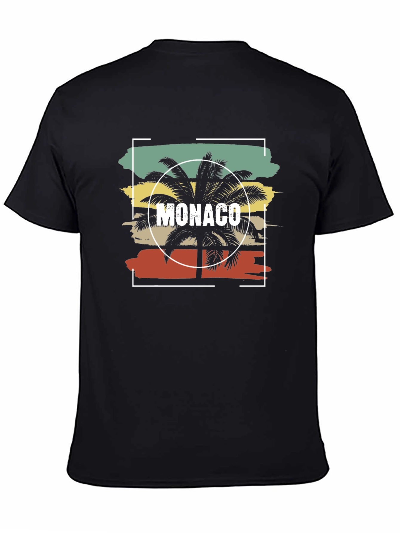 Monaco Palm Tree Graphic Tee - Island Vibes