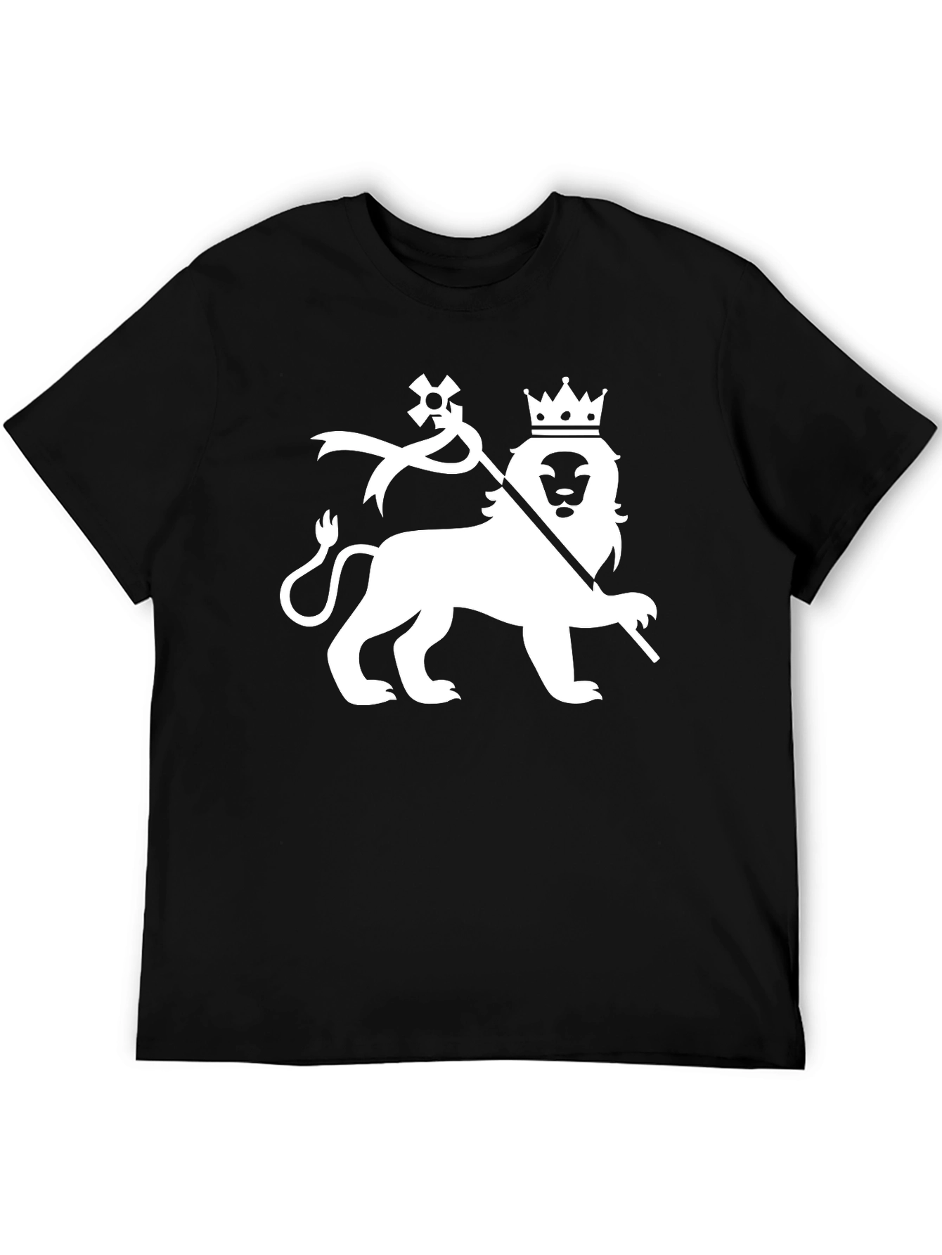 Lion Crown Graphic T-Shirt - Black