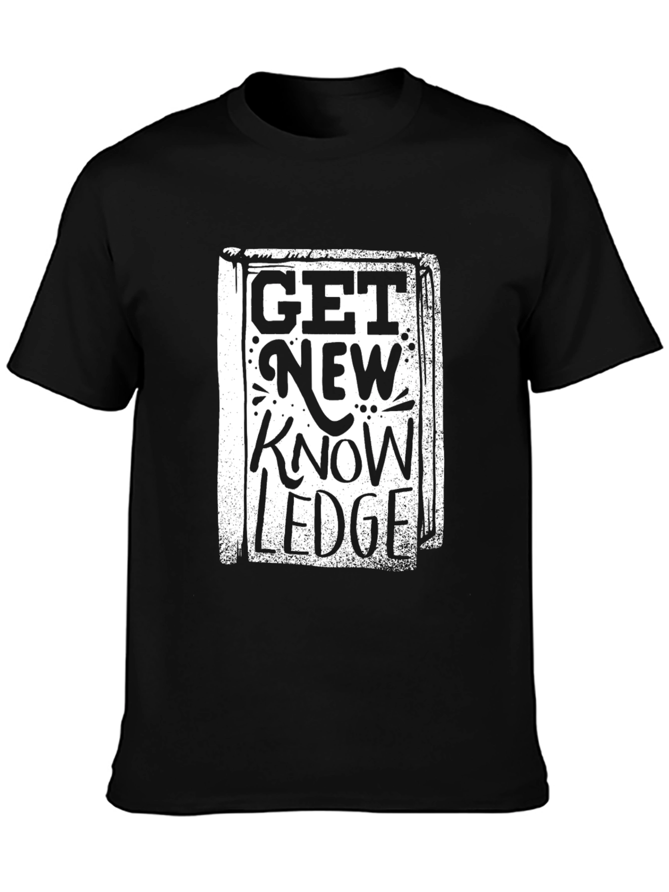 Get New Knowledge Black Graphic Tee