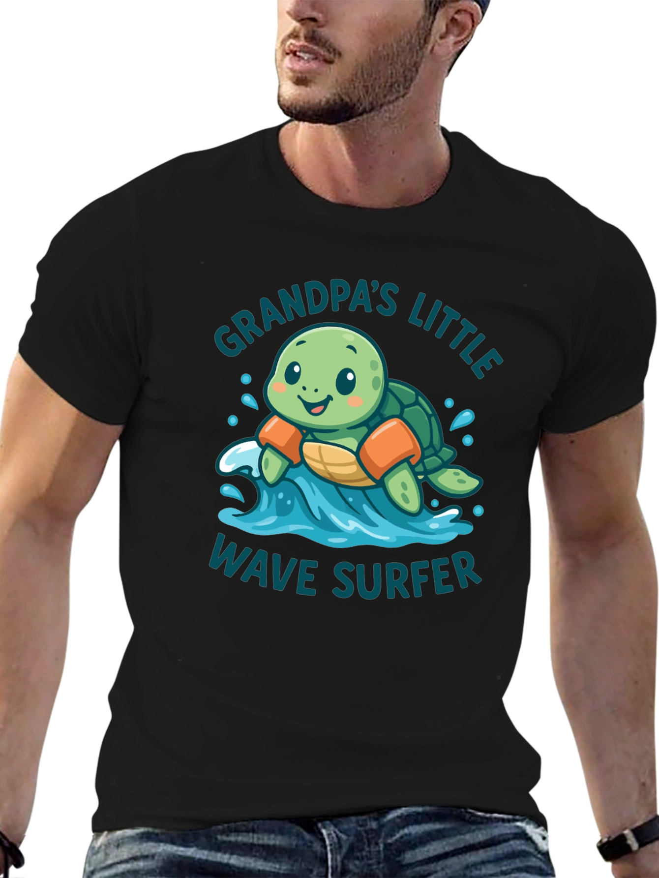 Grandpas Little Wave Surfer T-Shirt