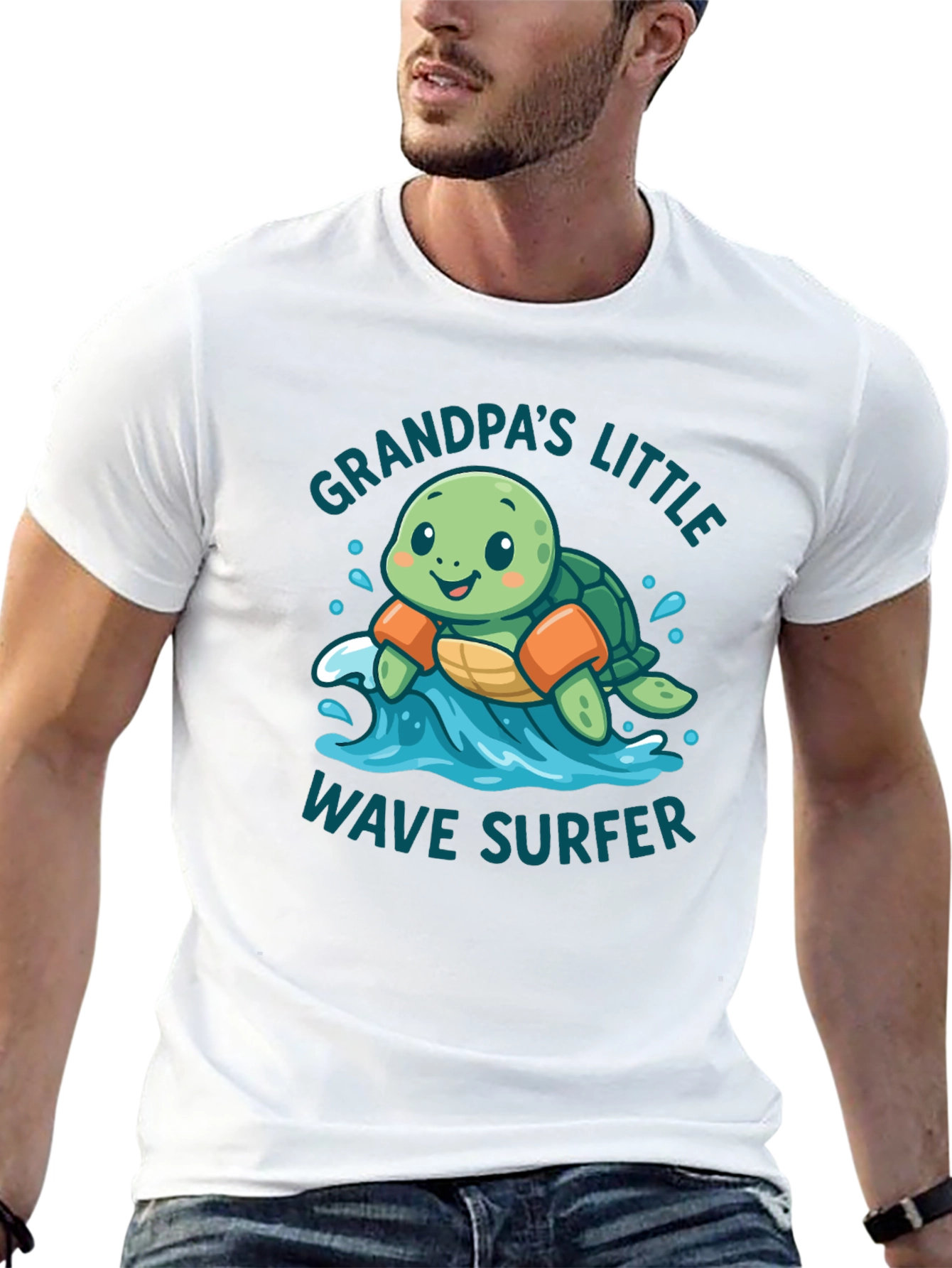 Grandpas Little Wave Surfer T-Shirt