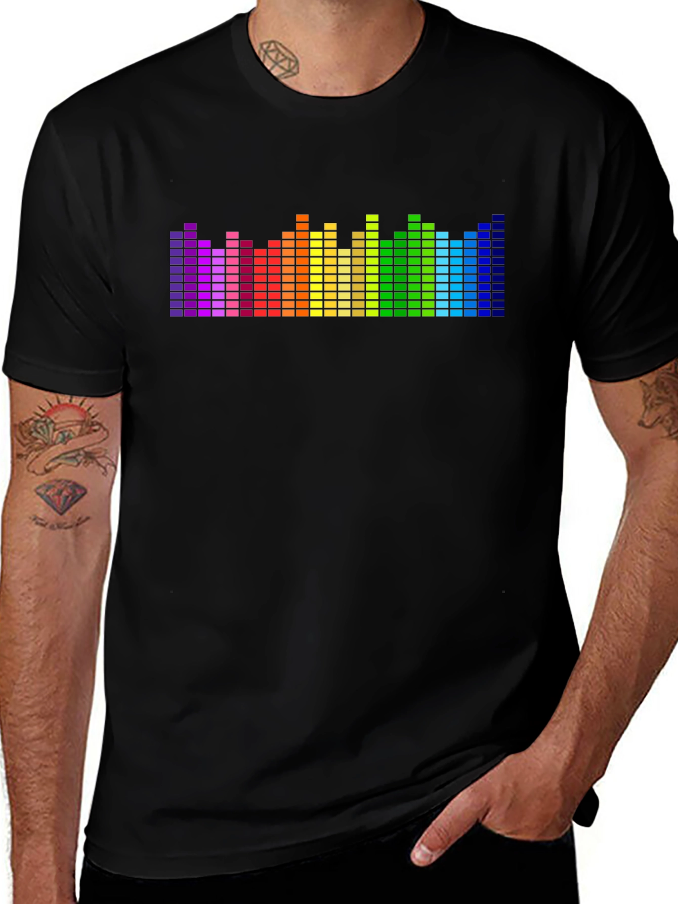 Rainbow Equalizer Graphic Tee