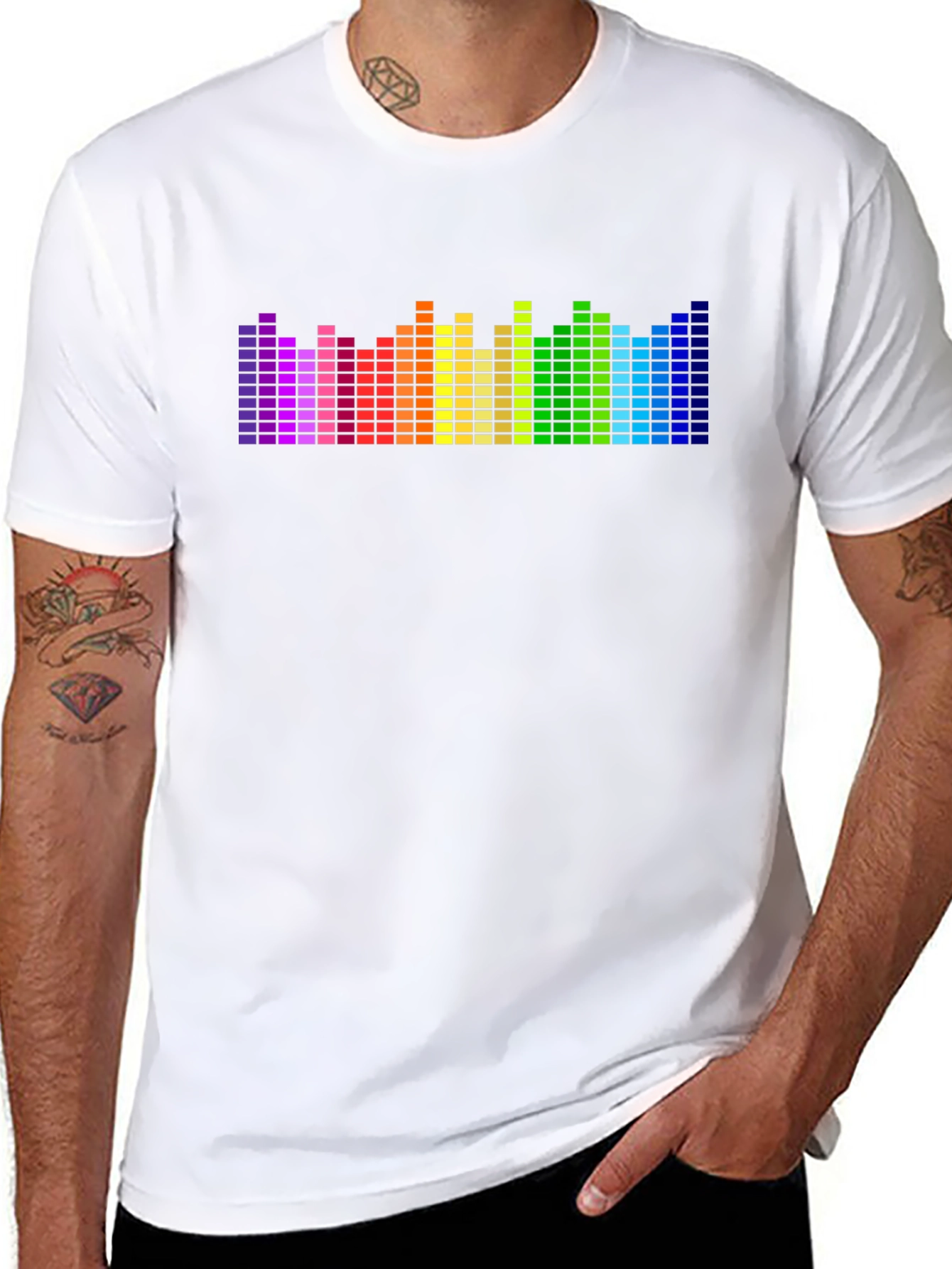 Rainbow Equalizer Graphic Tee