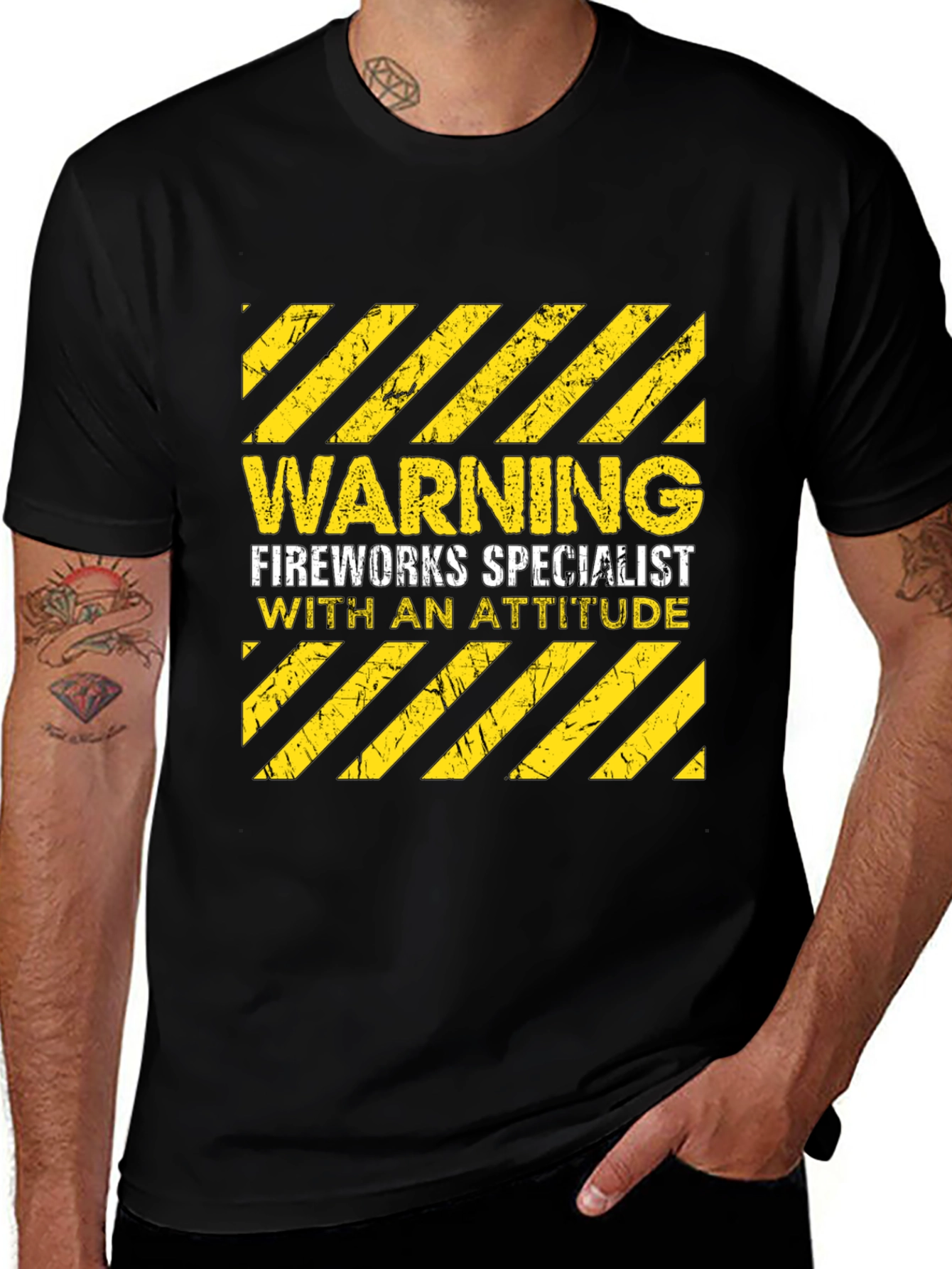 Warning Fireworks Specialist Graphic Tee