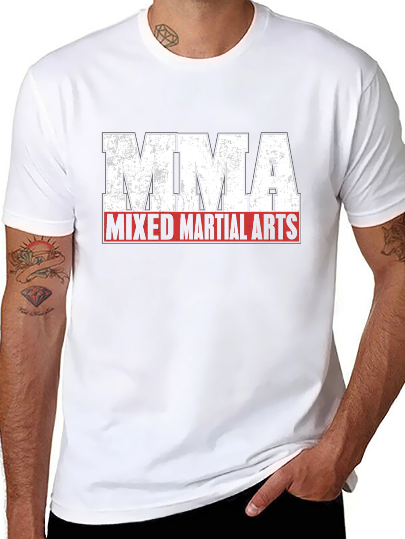 MMA Mixed Martial Arts Black Graphic T-Shirt