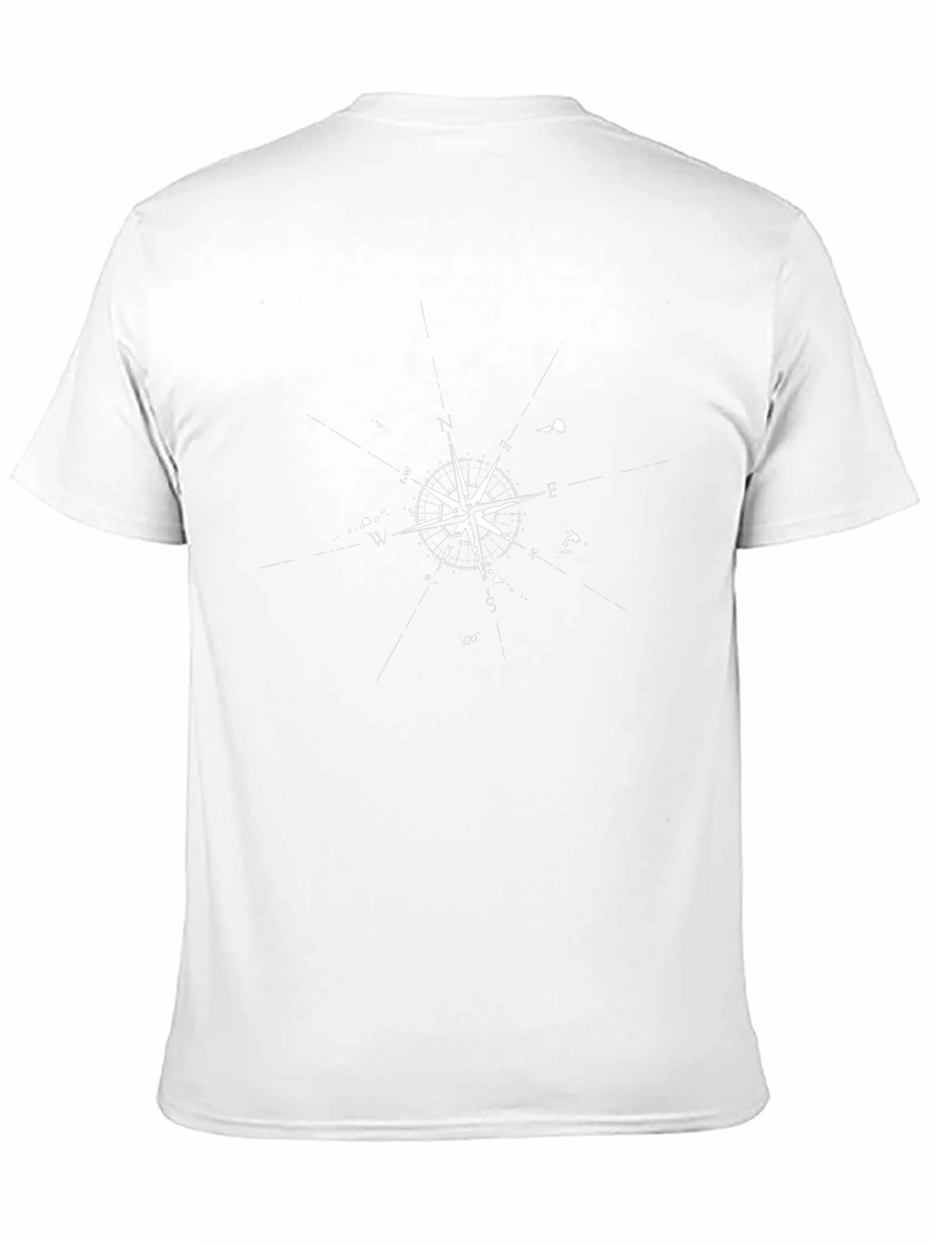 Mens Black Compass Graphic T-Shirt